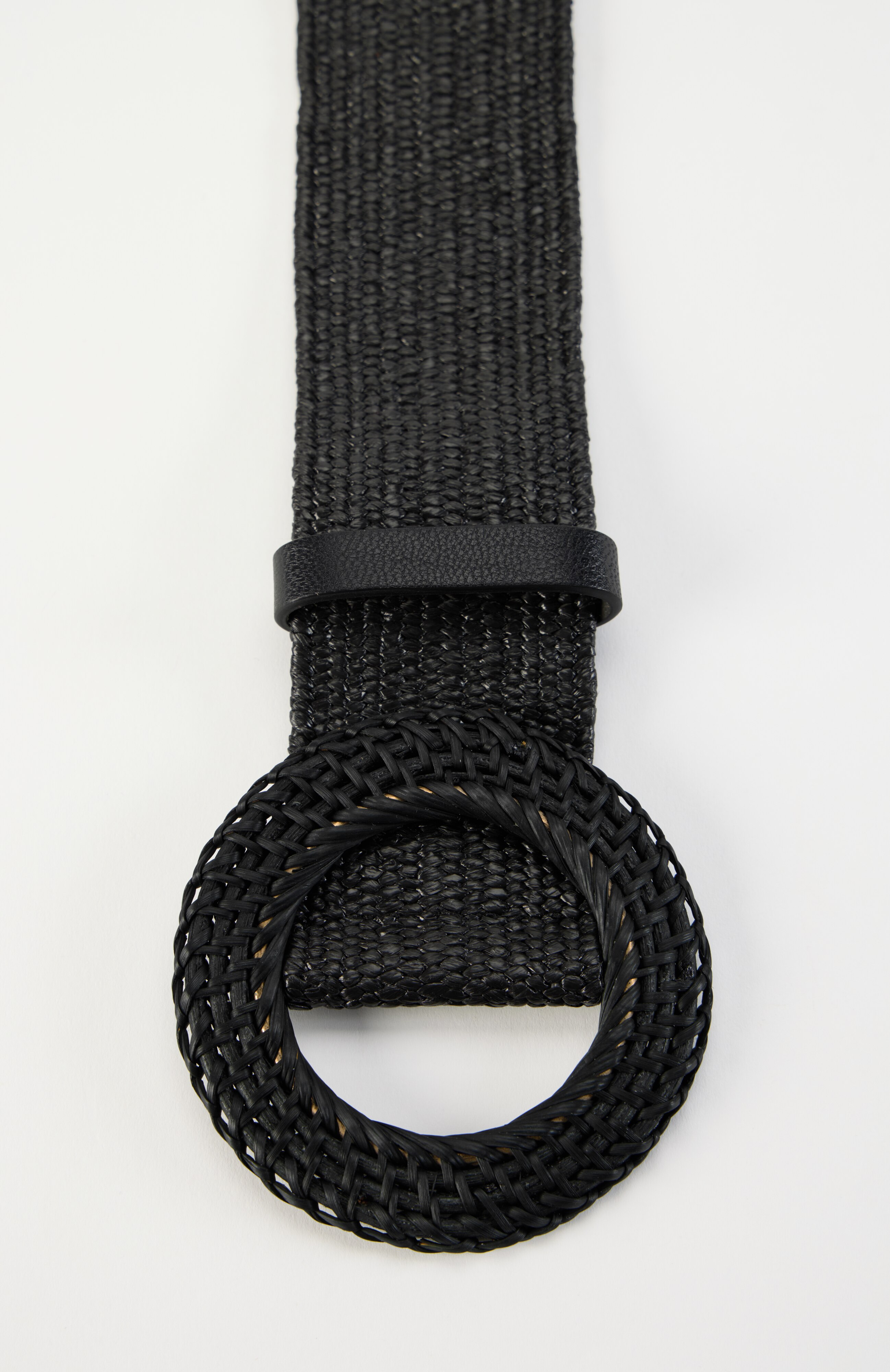 woven-buckle stretch belt