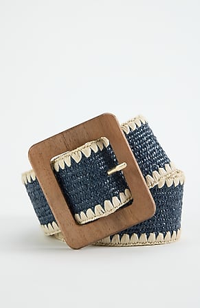 Image for Whipstitch Stretch Straw Belt