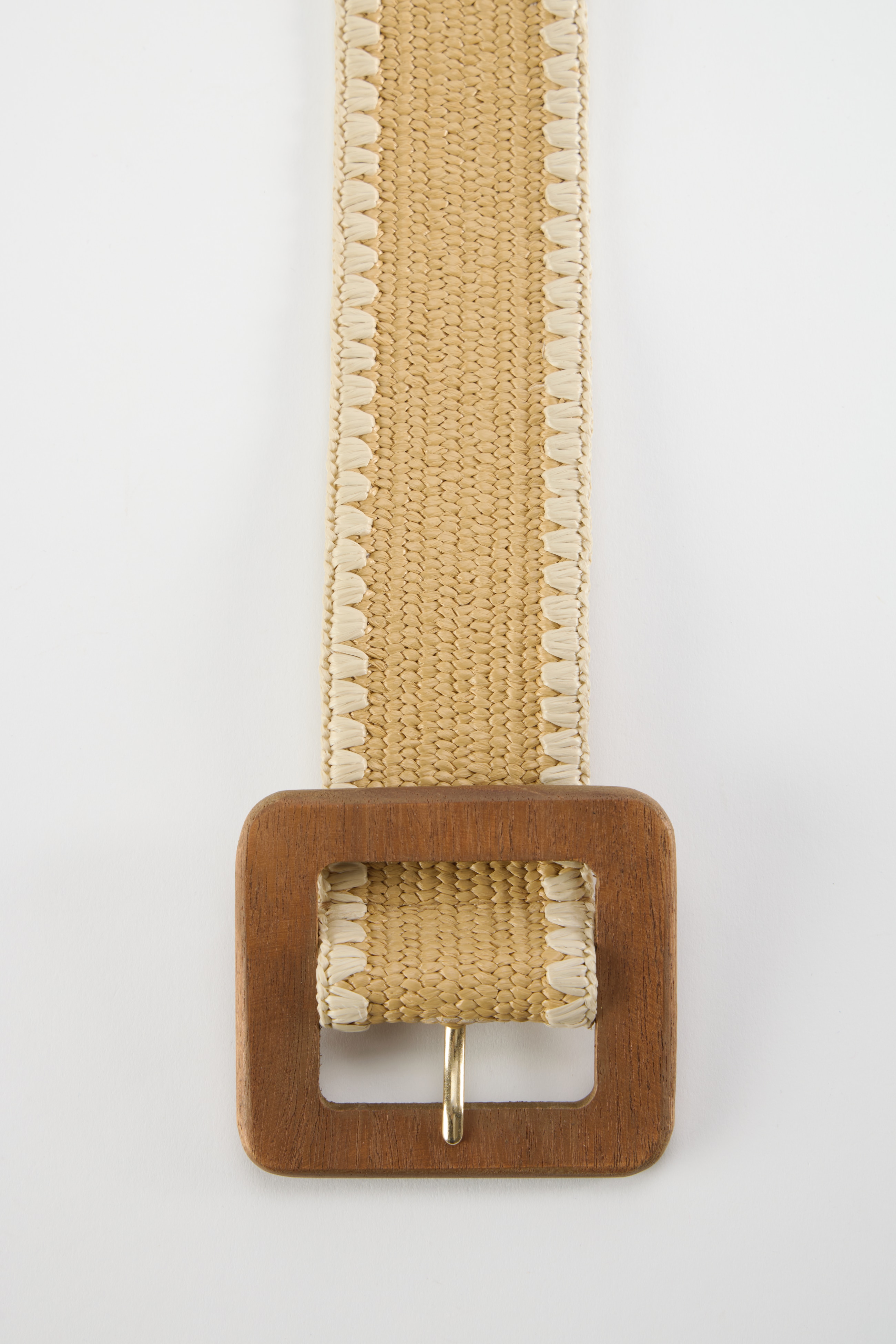 whipstitch stretch straw belt