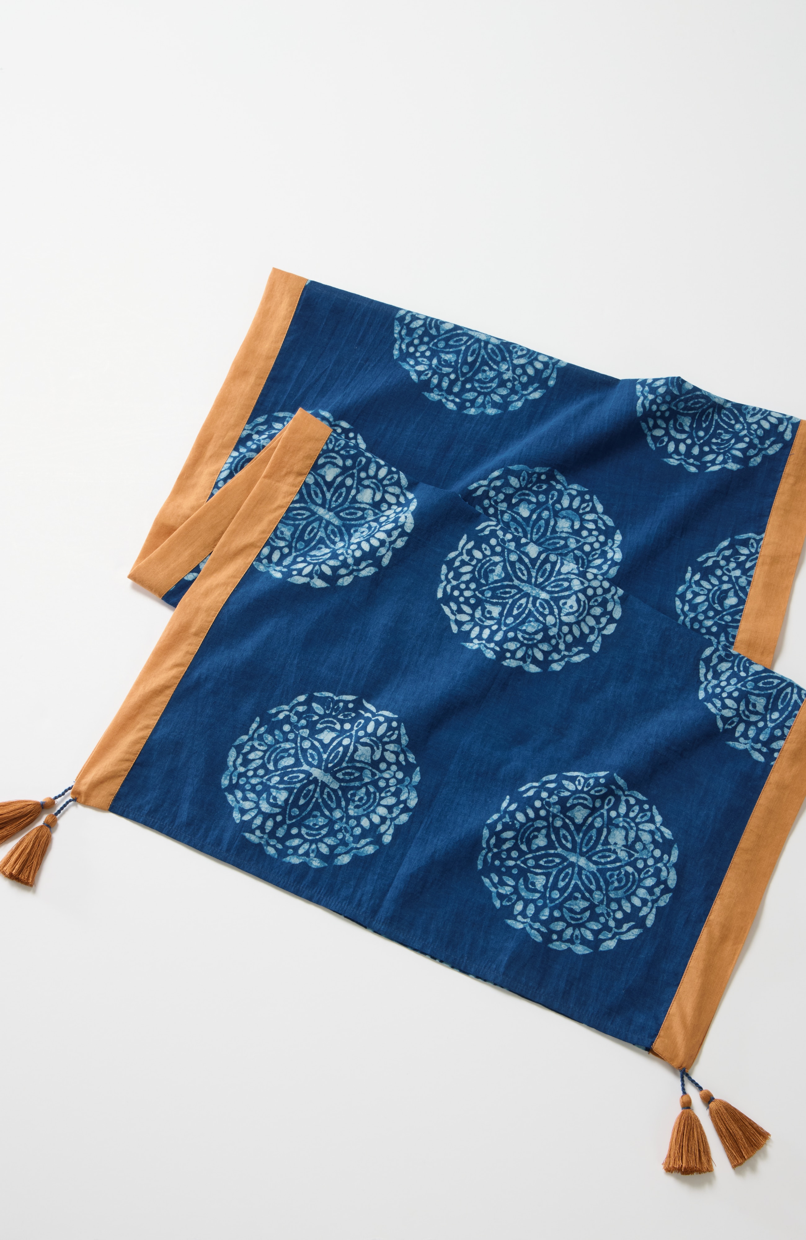 artisanal woodblock printed scarf