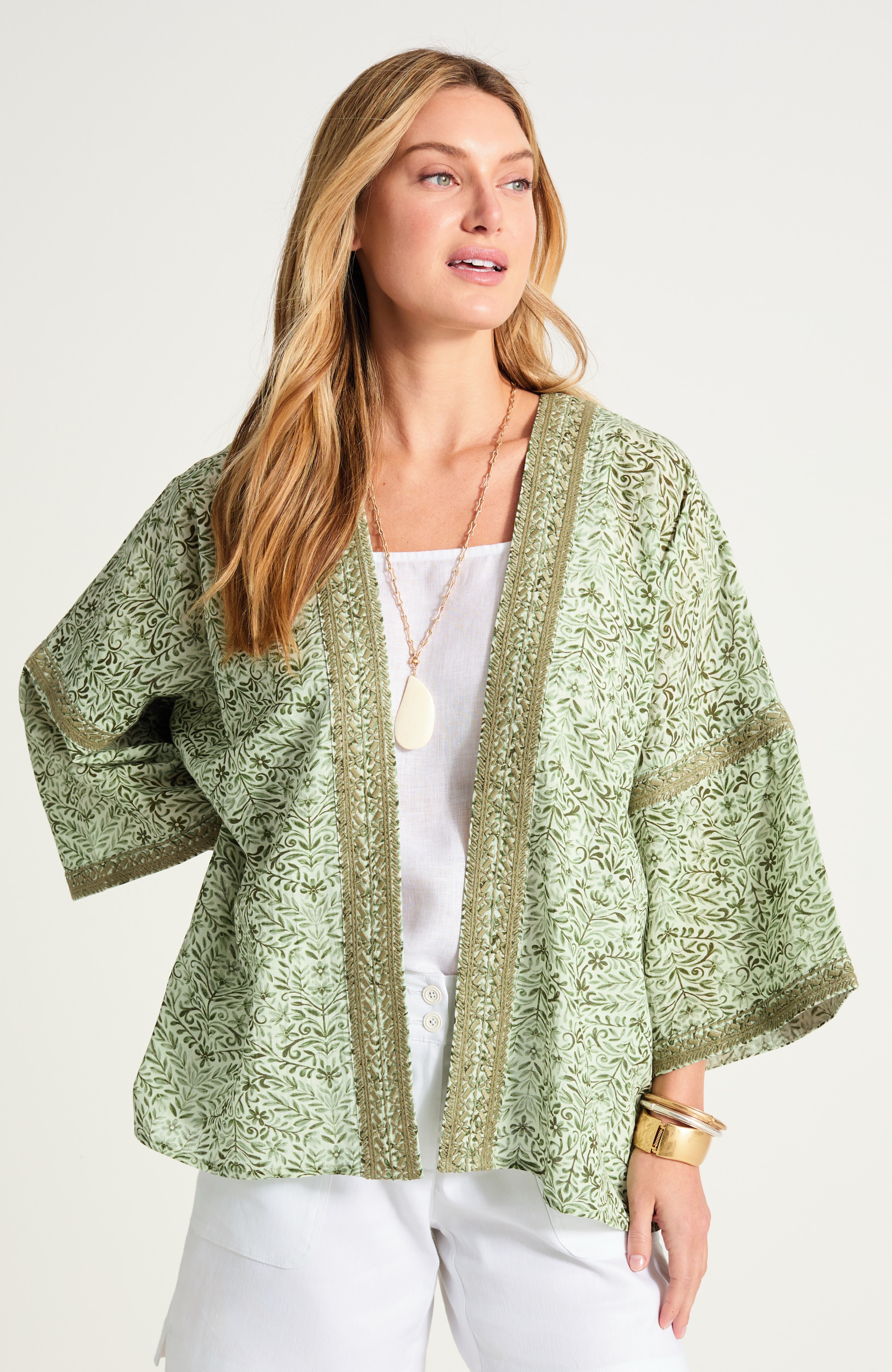 Printed & Embroidered Jacket | JJill