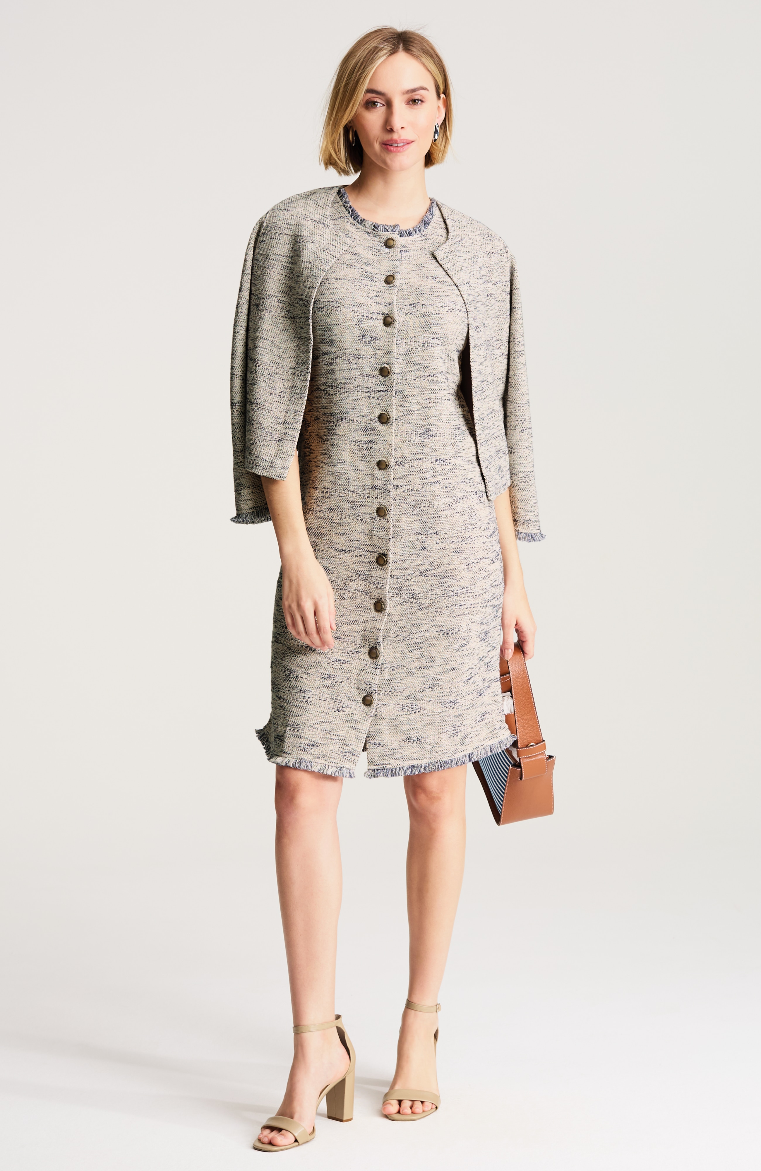 Tweed-Mix Dress | JJill