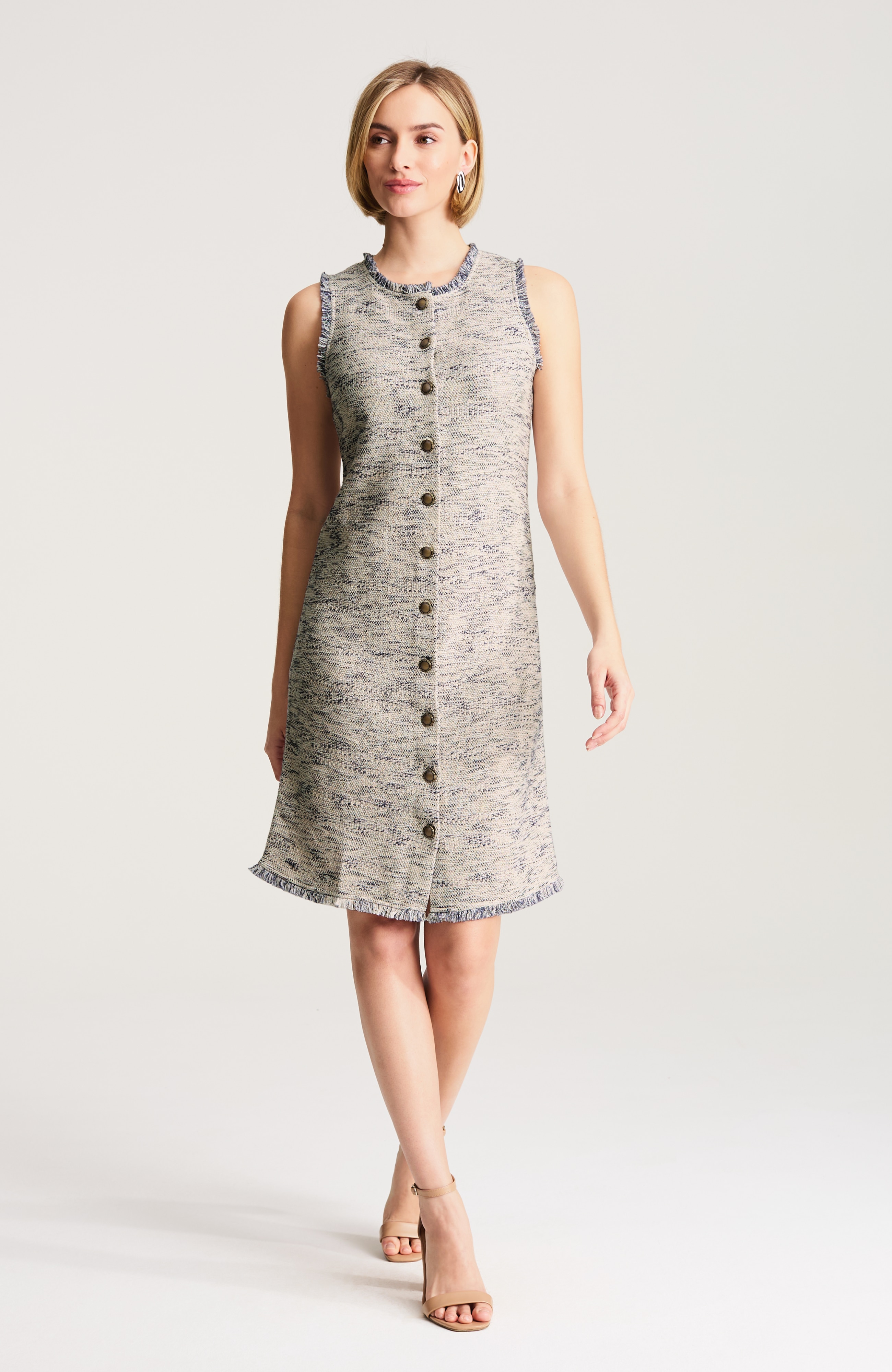 Tweed-Mix Dress | JJill