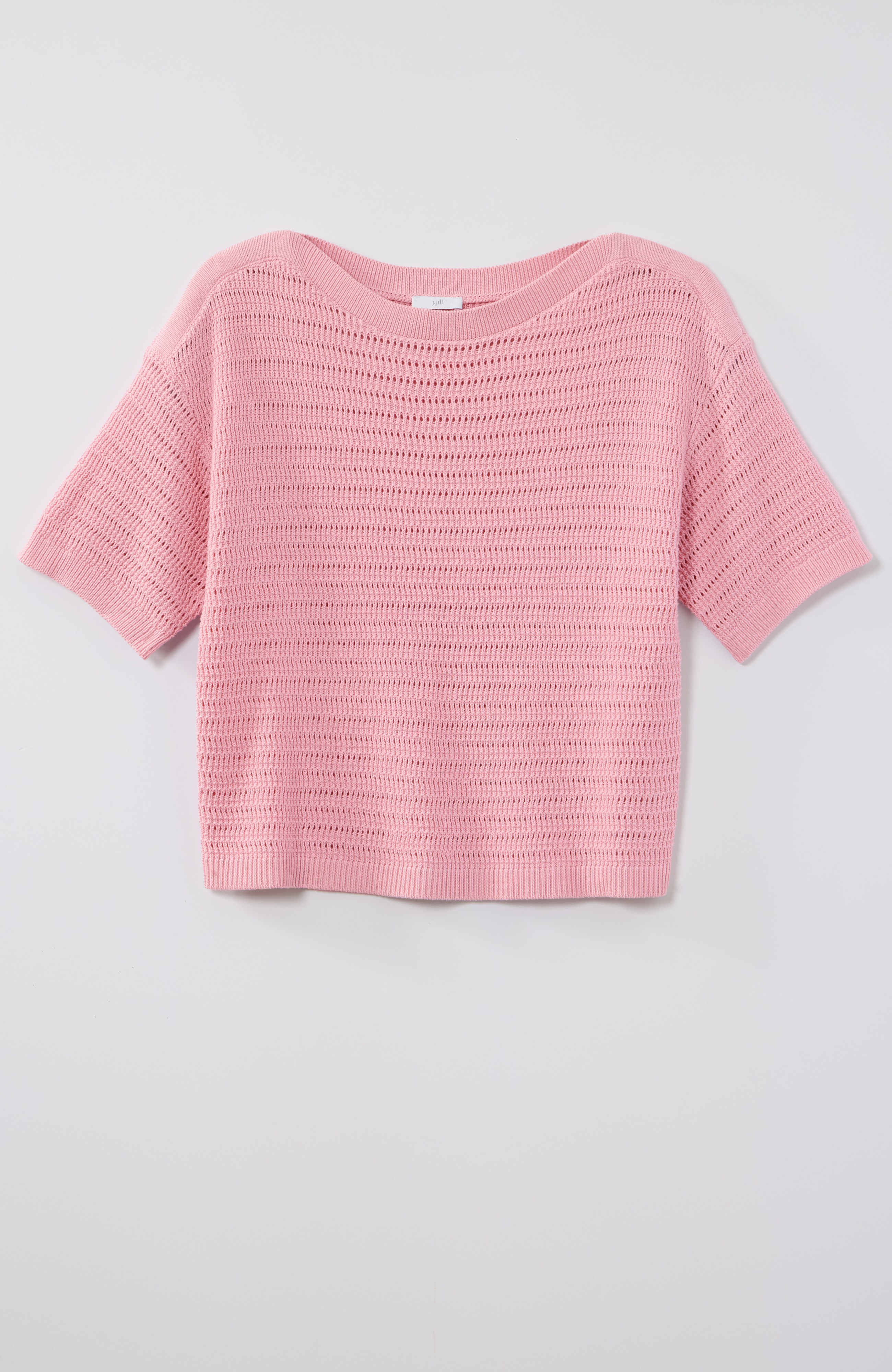 textured elbow-sleeve sweater