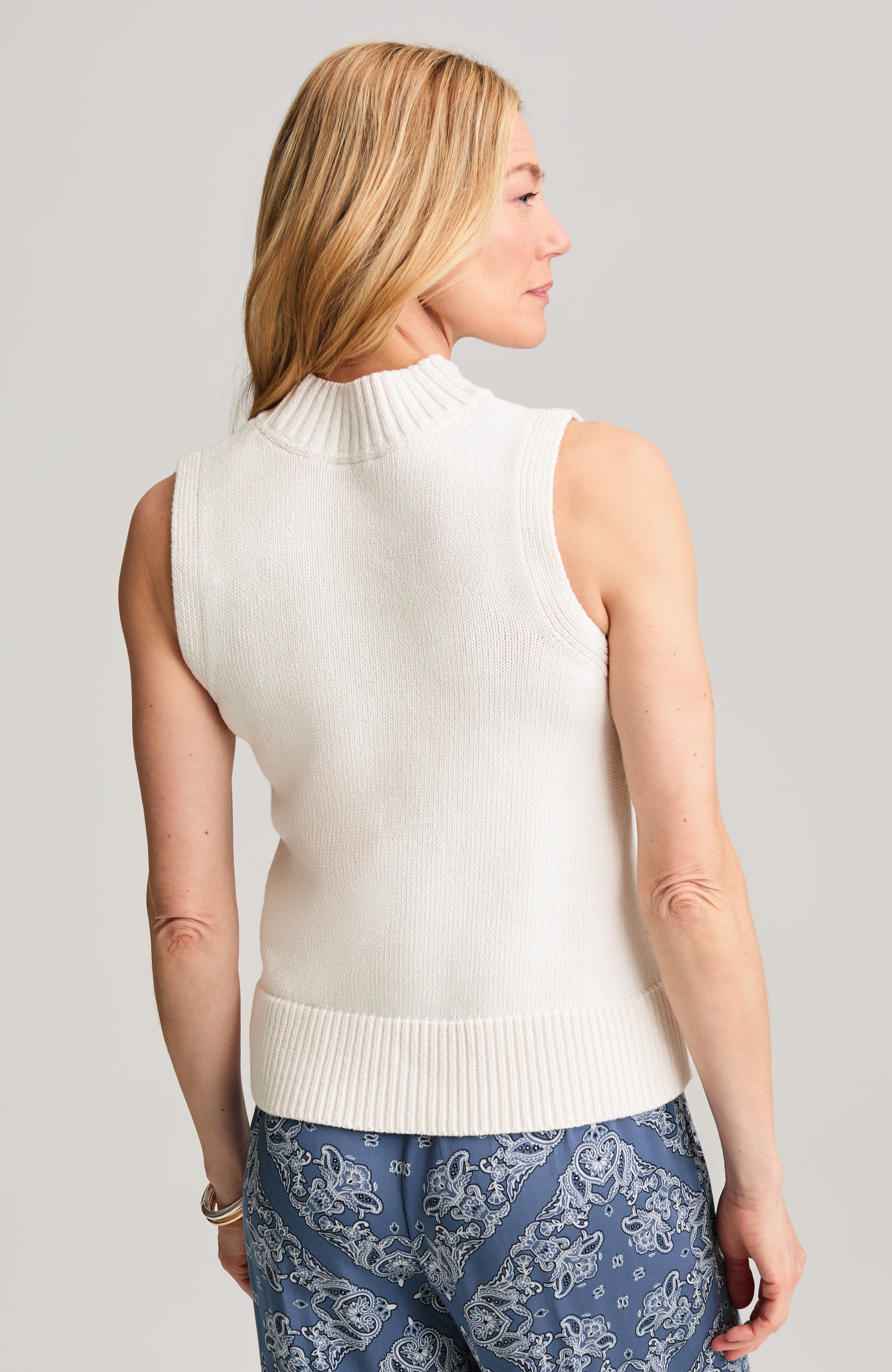 textured sweater tank