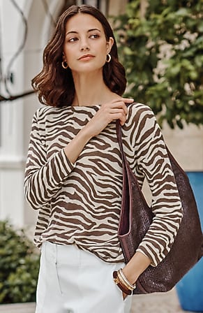 Image for Lightweight Zebra-Print Sweater