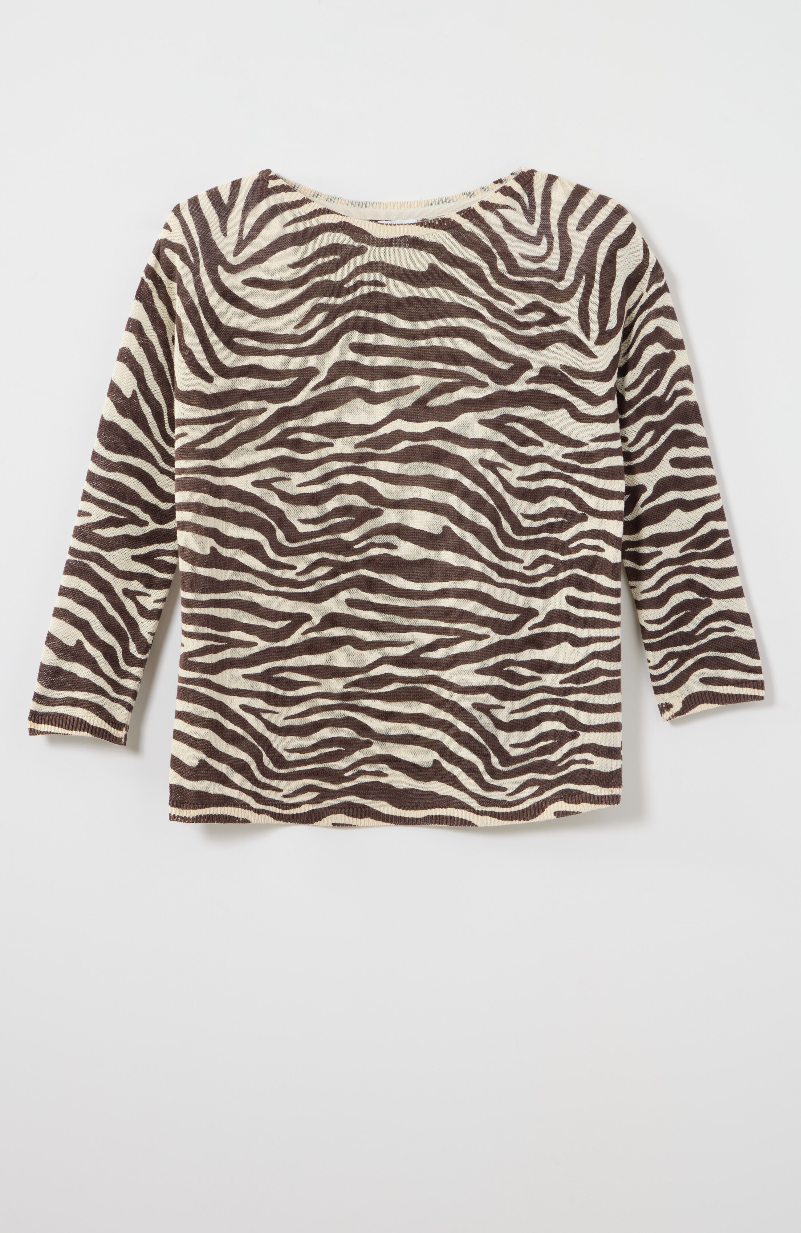 lightweight zebra-print sweater
