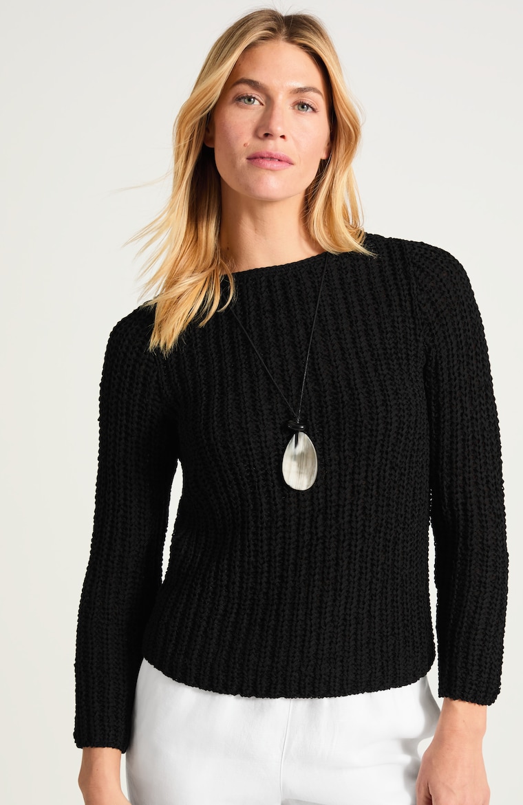 Primary view of the lightweight ribbed sweater