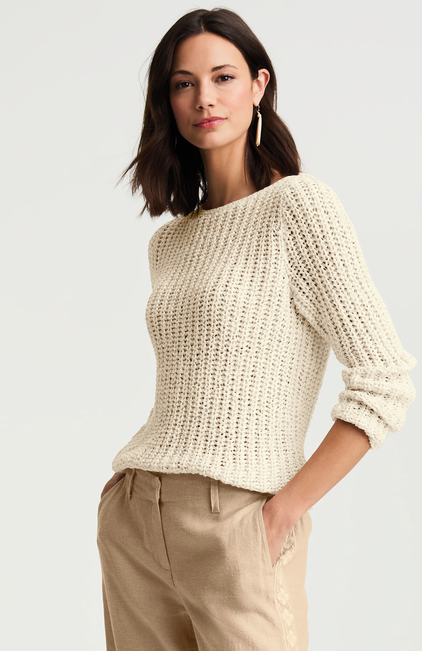 lightweight ribbed sweater