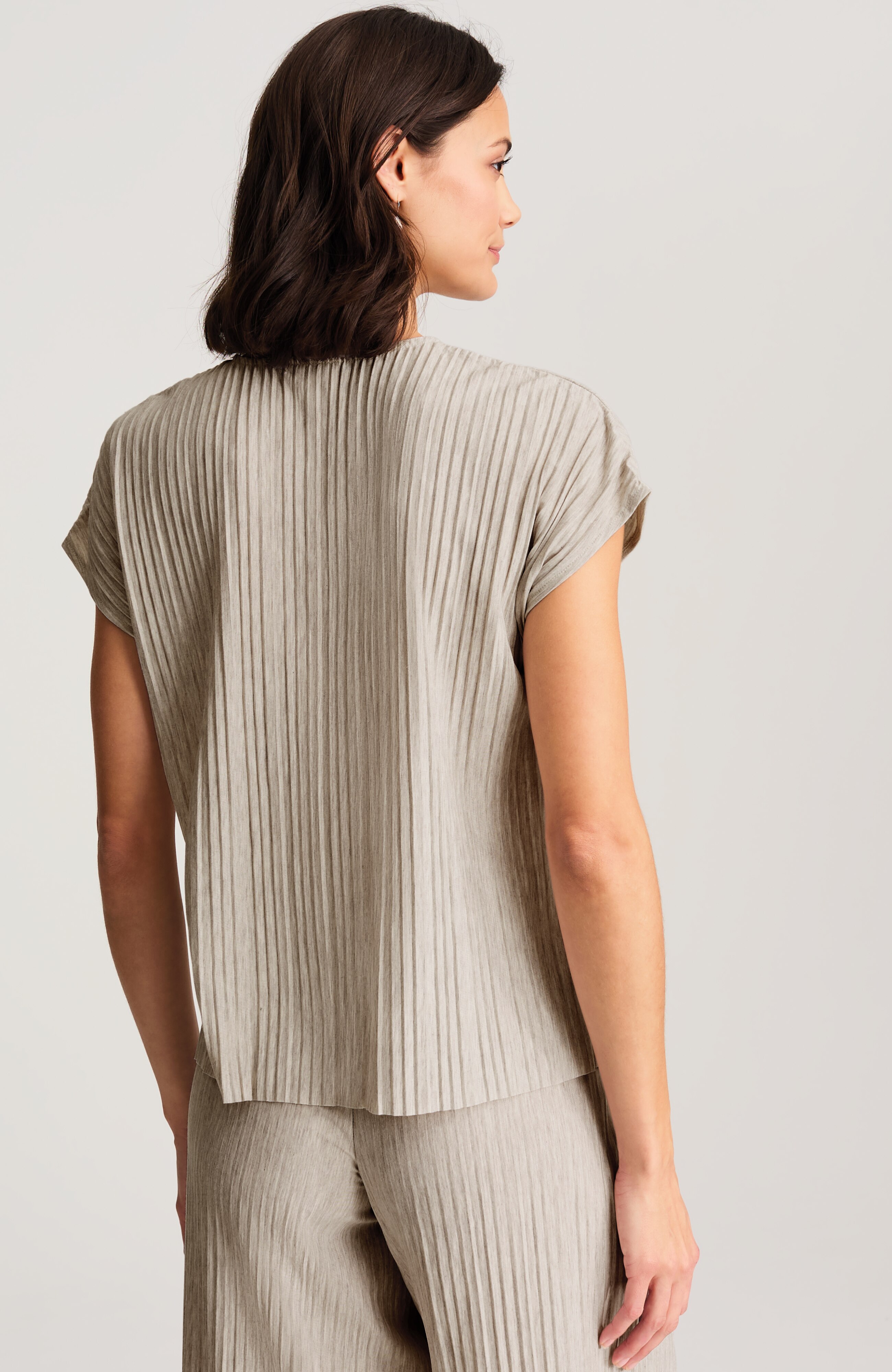 PJ PLEATED CAP-SLEEVE TOP | JJill