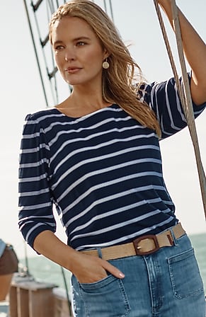 Image for Ruched-Sleeve Tee
