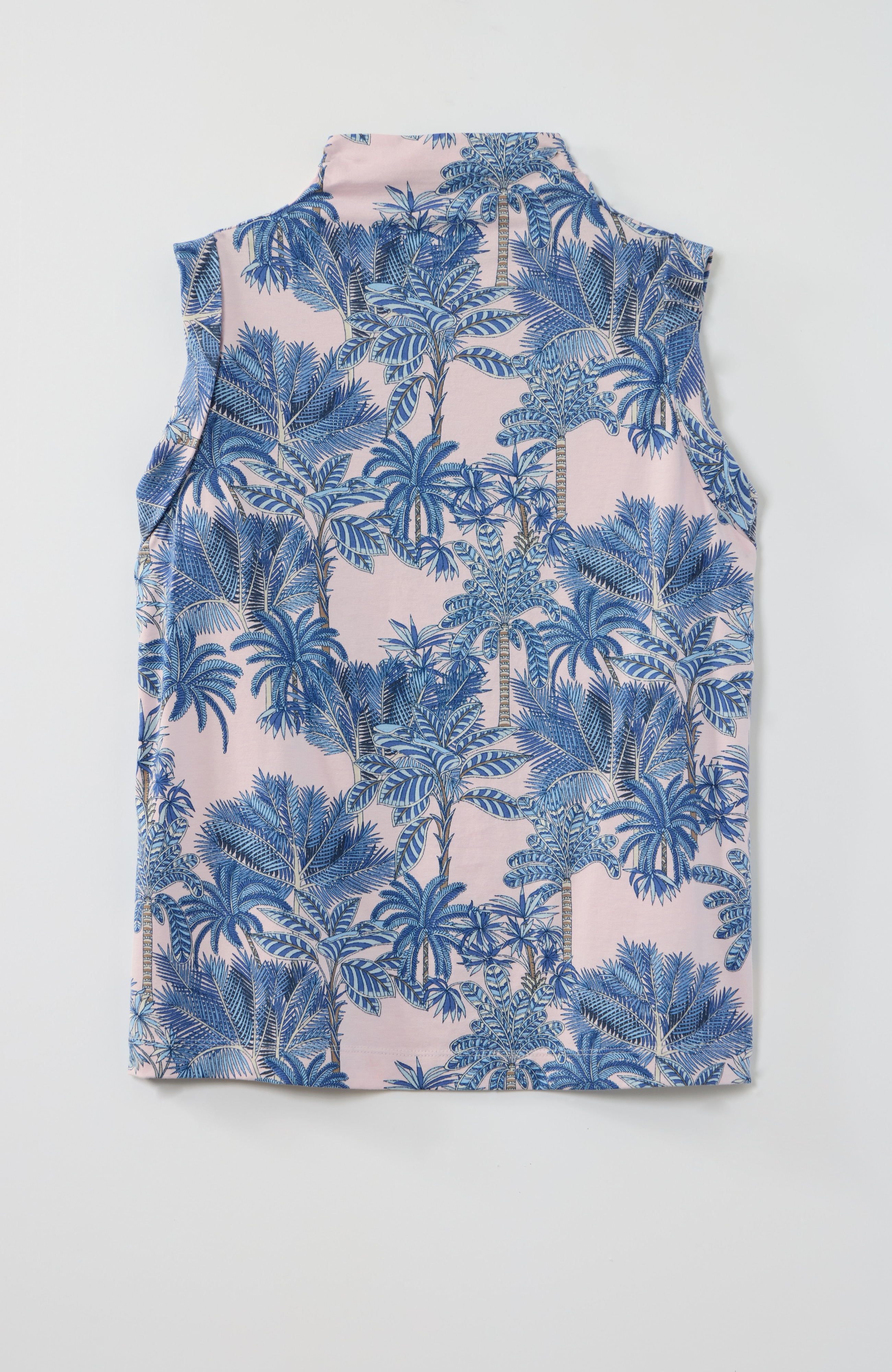 luxe supima® shirred mock-neck top