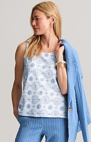 Image for Embroidered Knit Tank