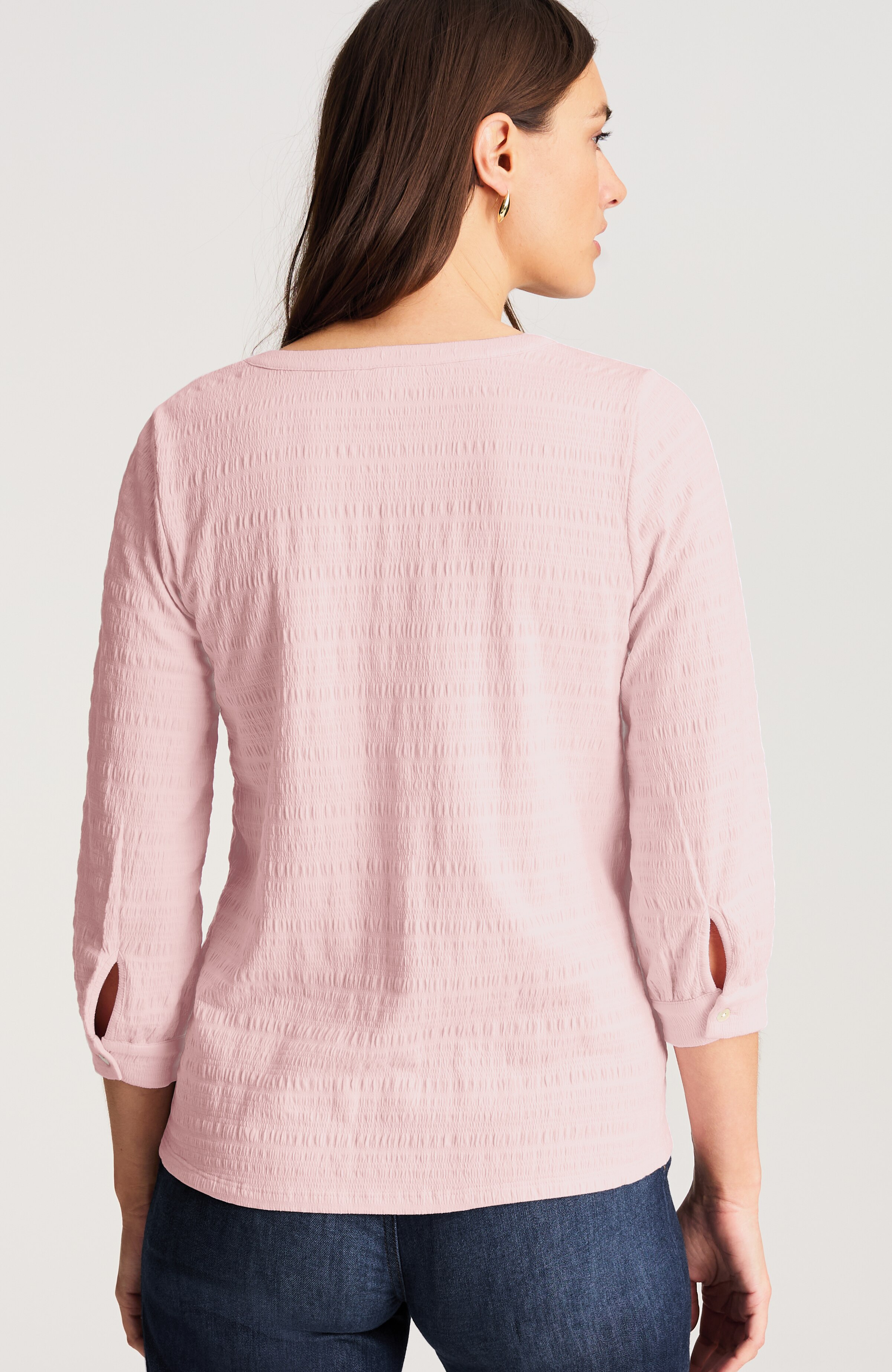 Crinkle-Textured A-Line Top | JJill