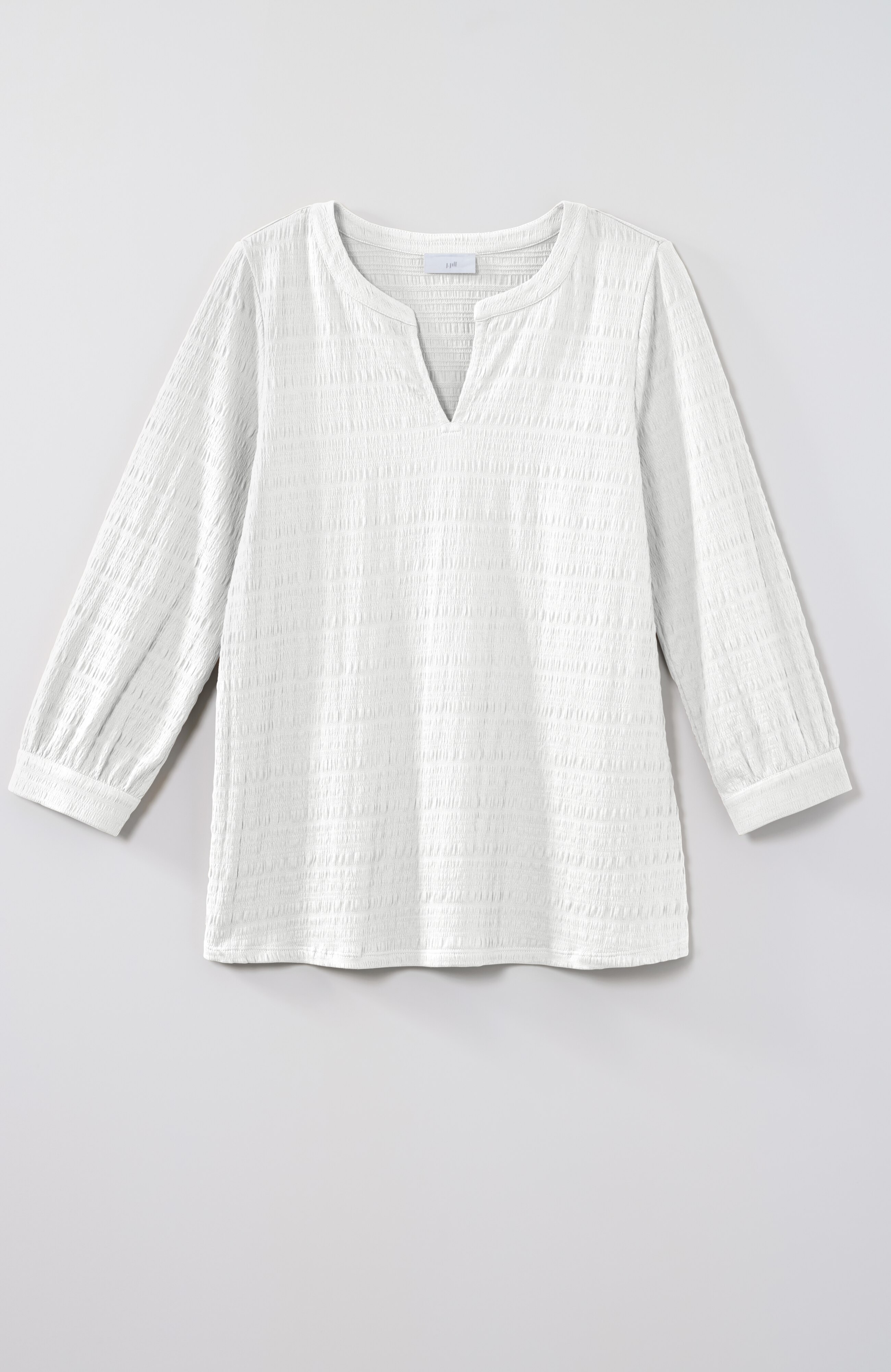 CRINKLE-TEXTURED A-LINE TOP | JJill