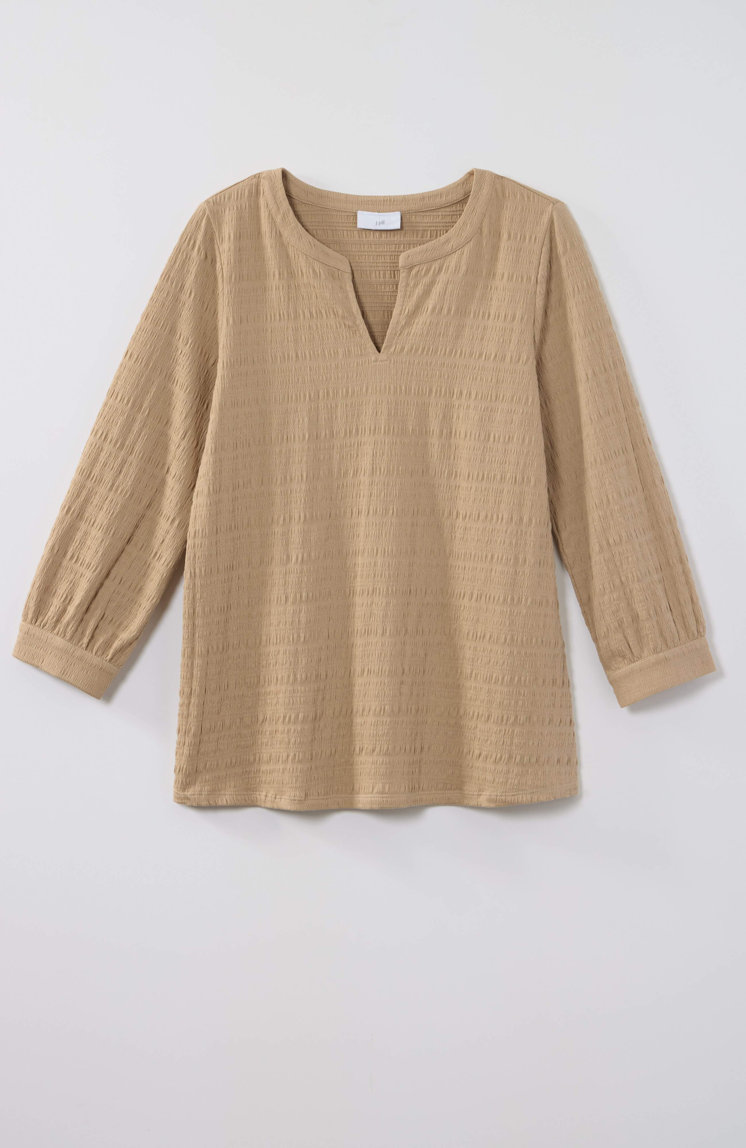 Crinkle-Textured A-Line Top | JJill