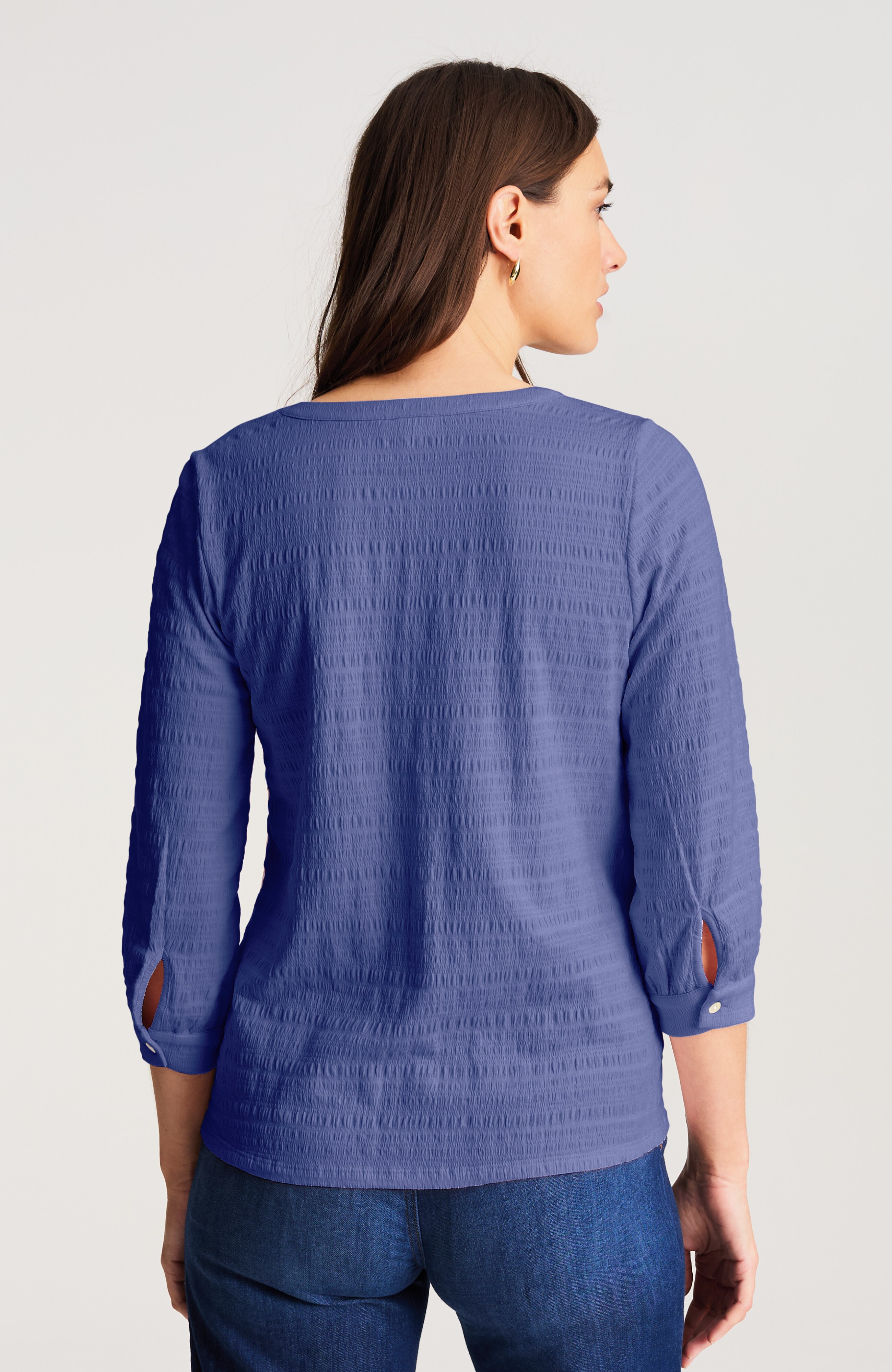 crinkle-textured a-line top