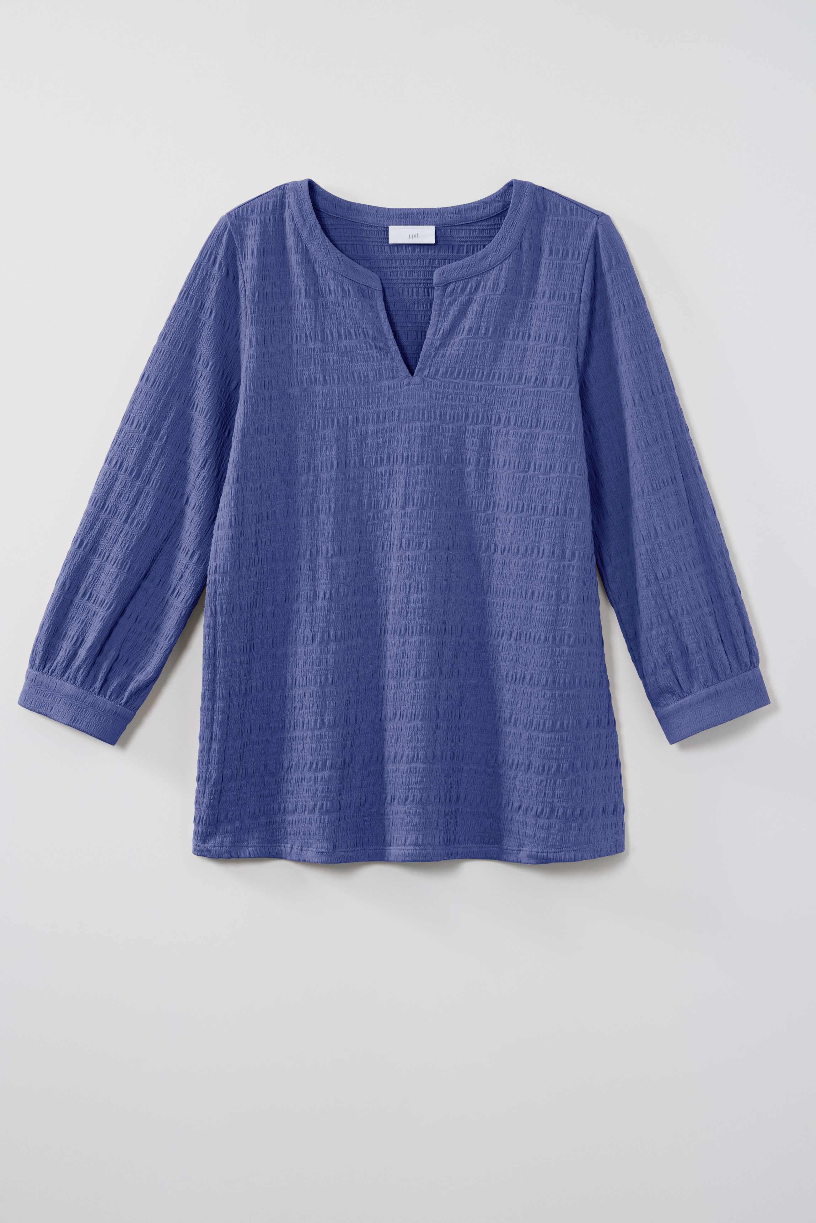 crinkle-textured a-line top