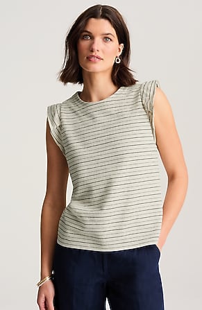 Image for Textured Ruffle-Sleeve Top