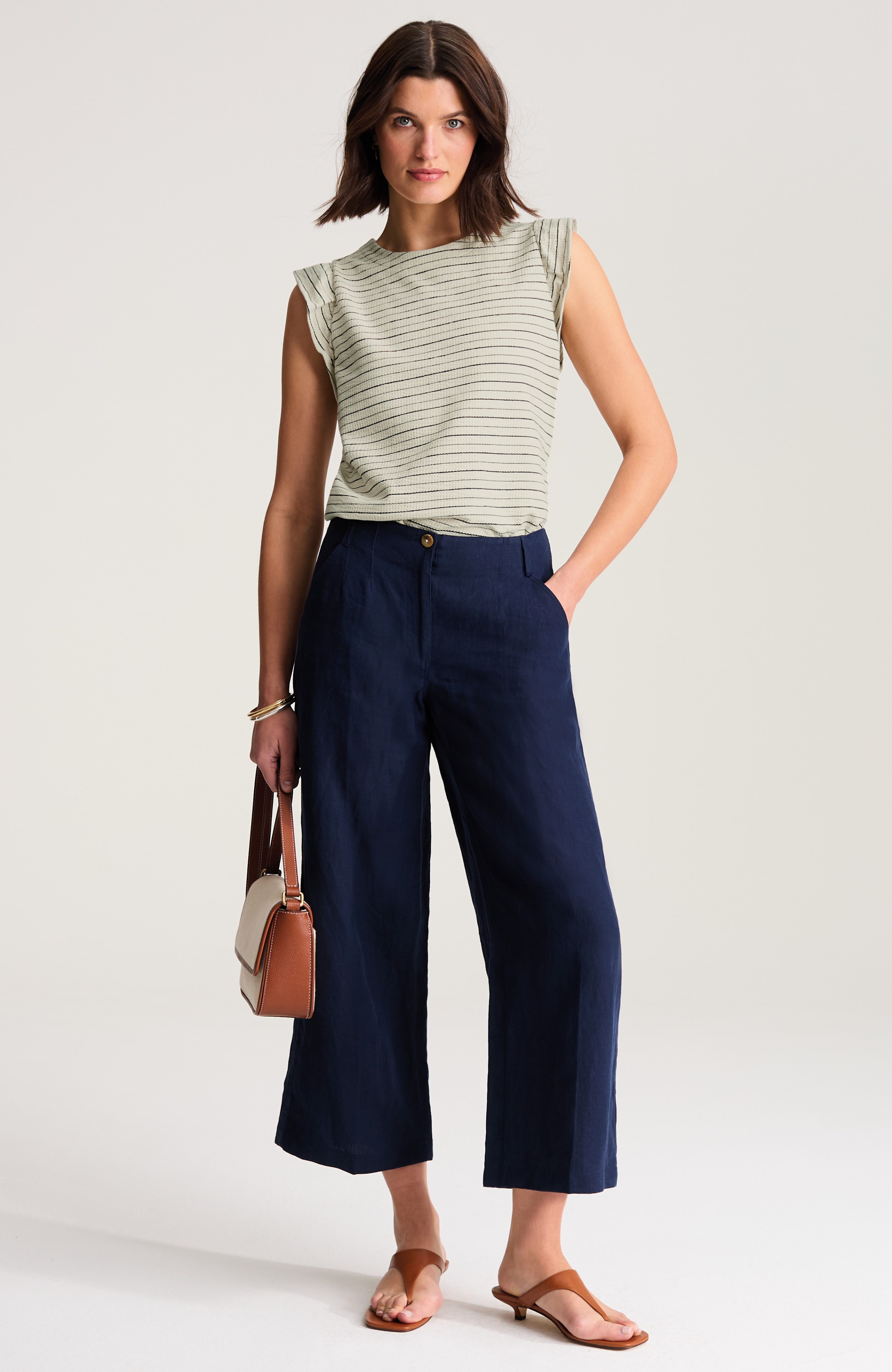 Textured Ruffle-Sleeve Top | JJill