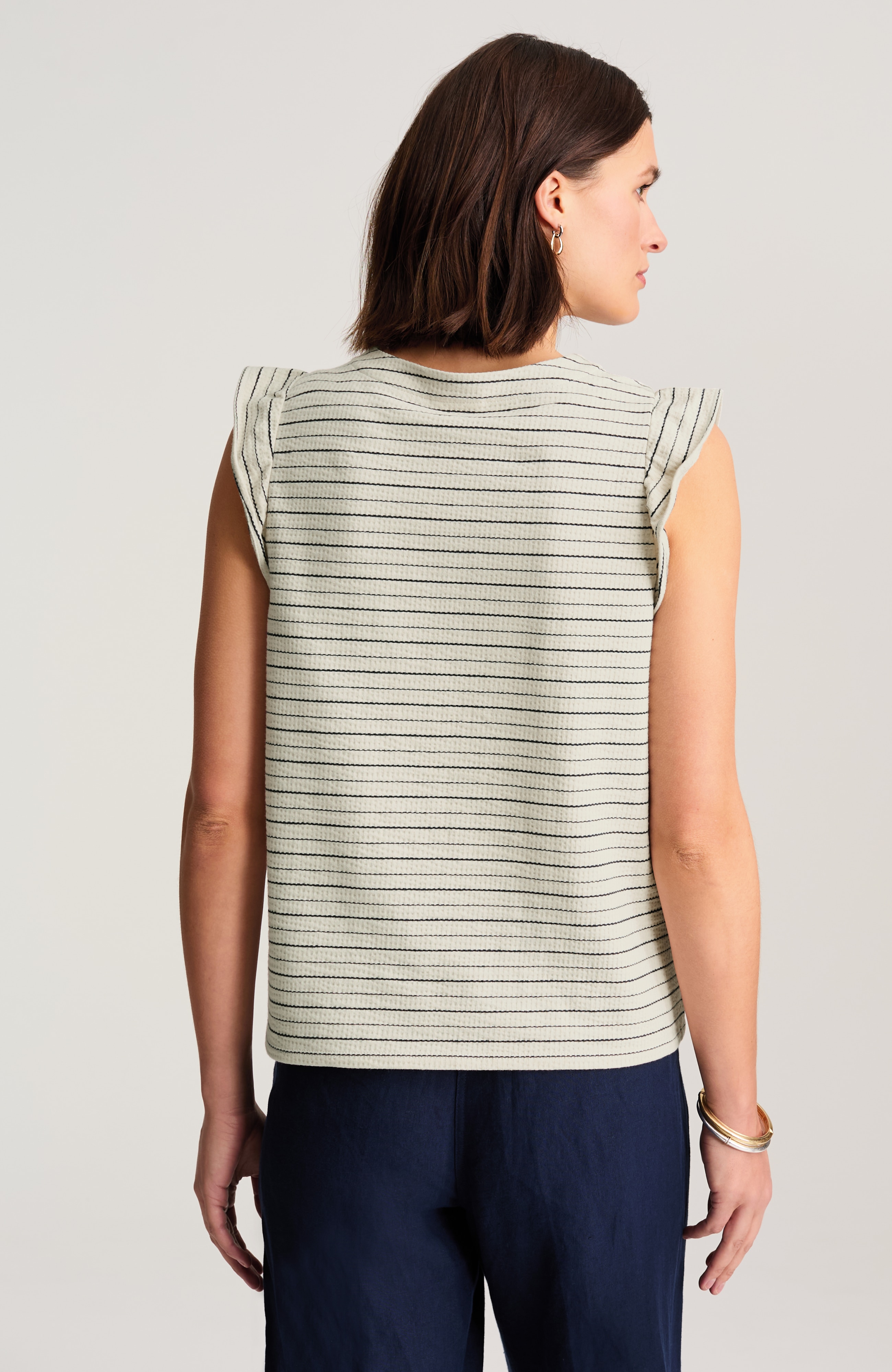 Textured Ruffle-Sleeve Top | JJill