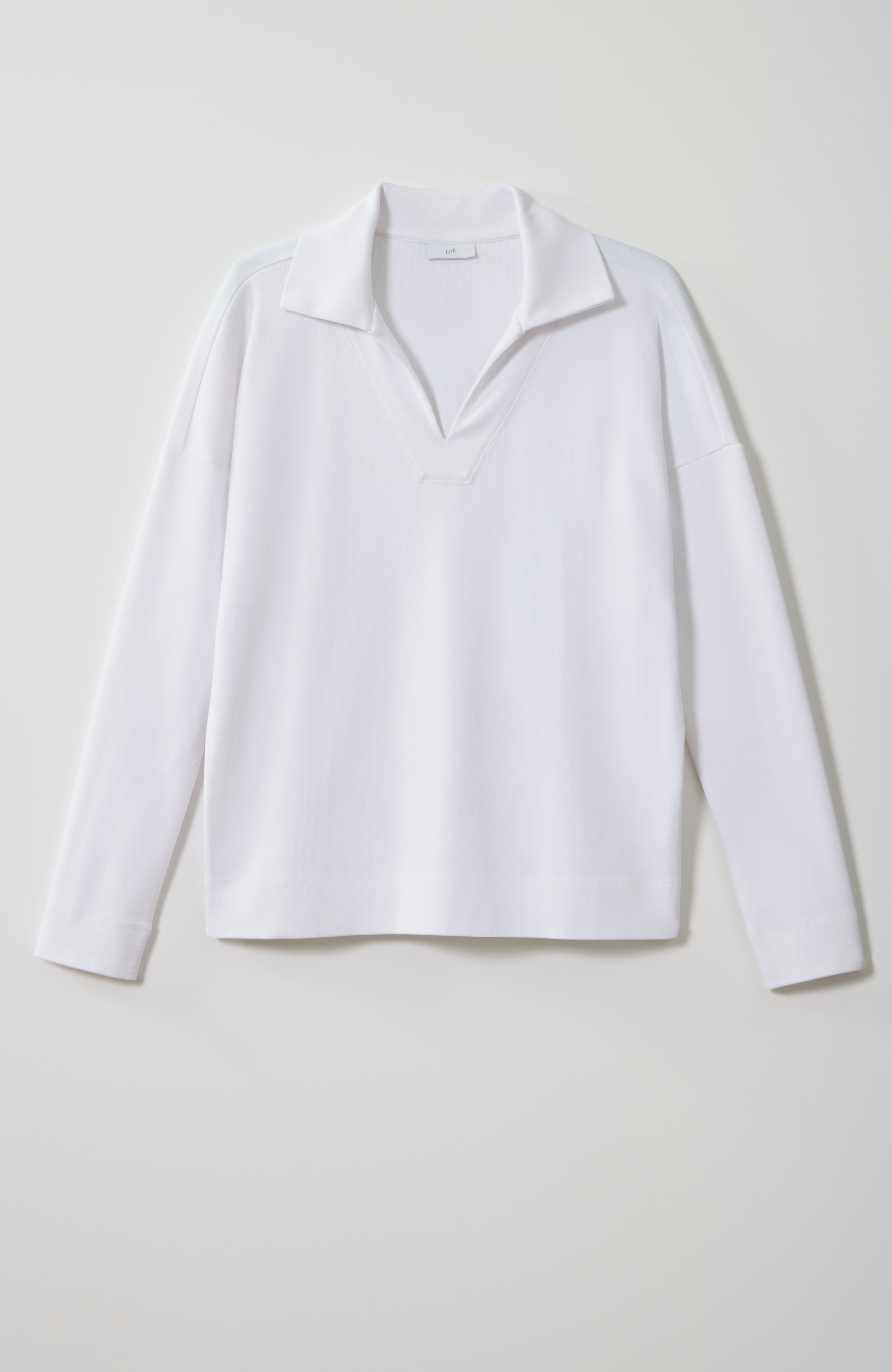 relaxed johnny-collared top
