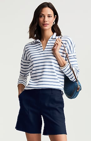 Image for Relaxed Johnny-Collared Top