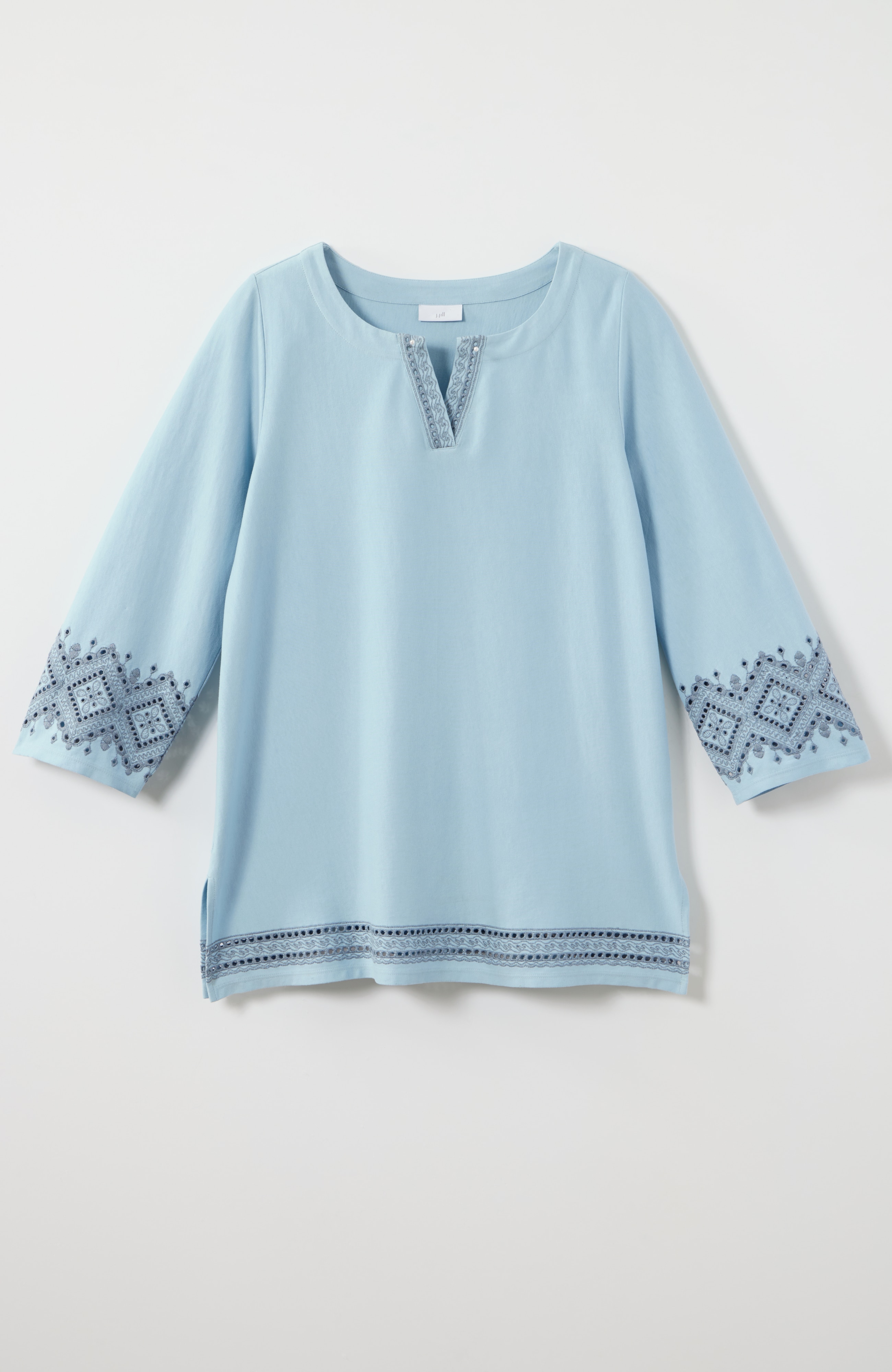embroidered knit tunic