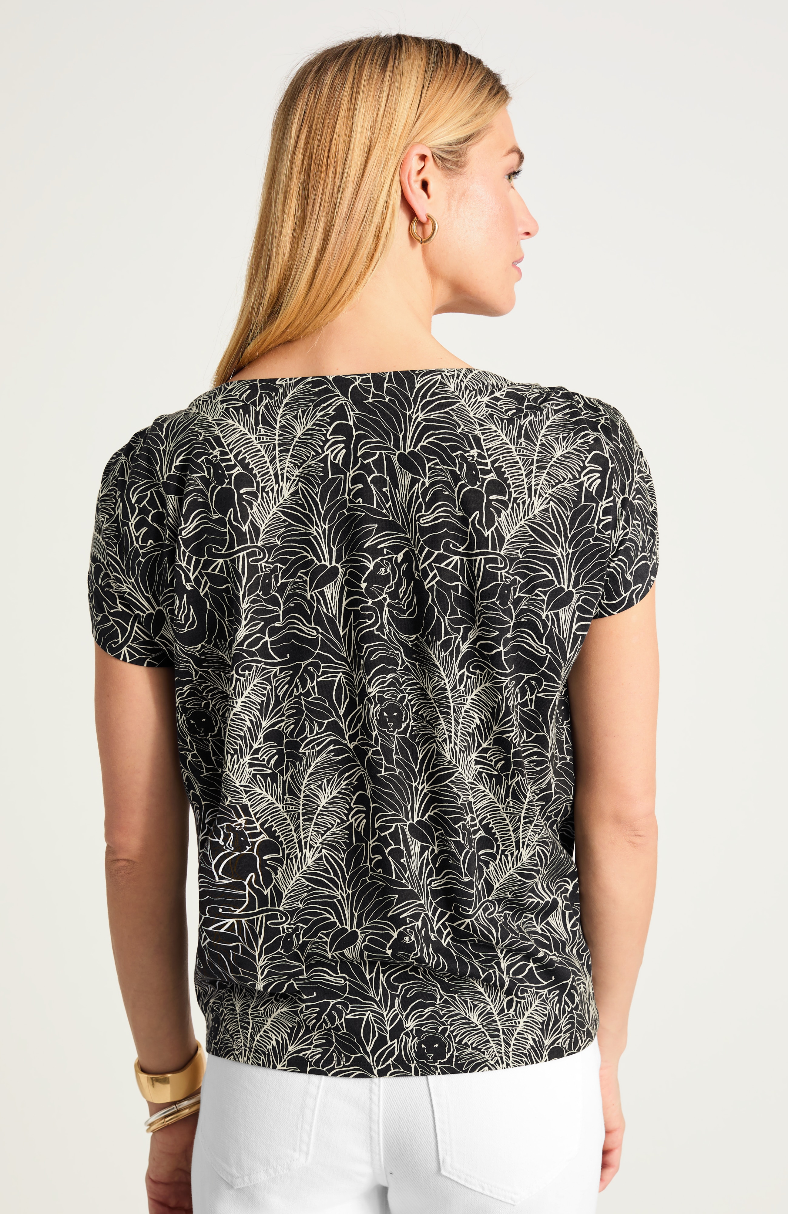 shirred sleeve top