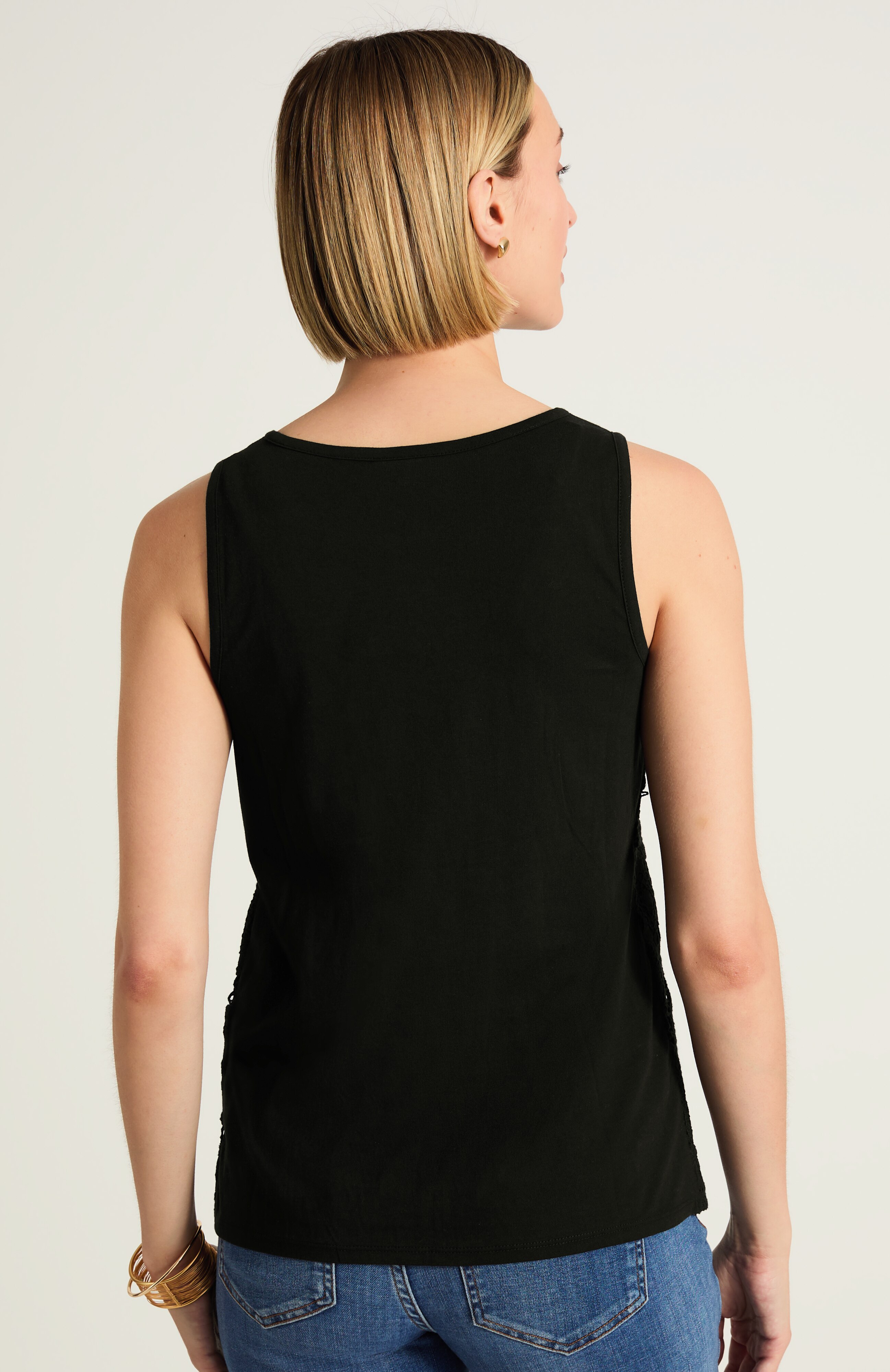 Mixed-Media Crochet Tank | JJill