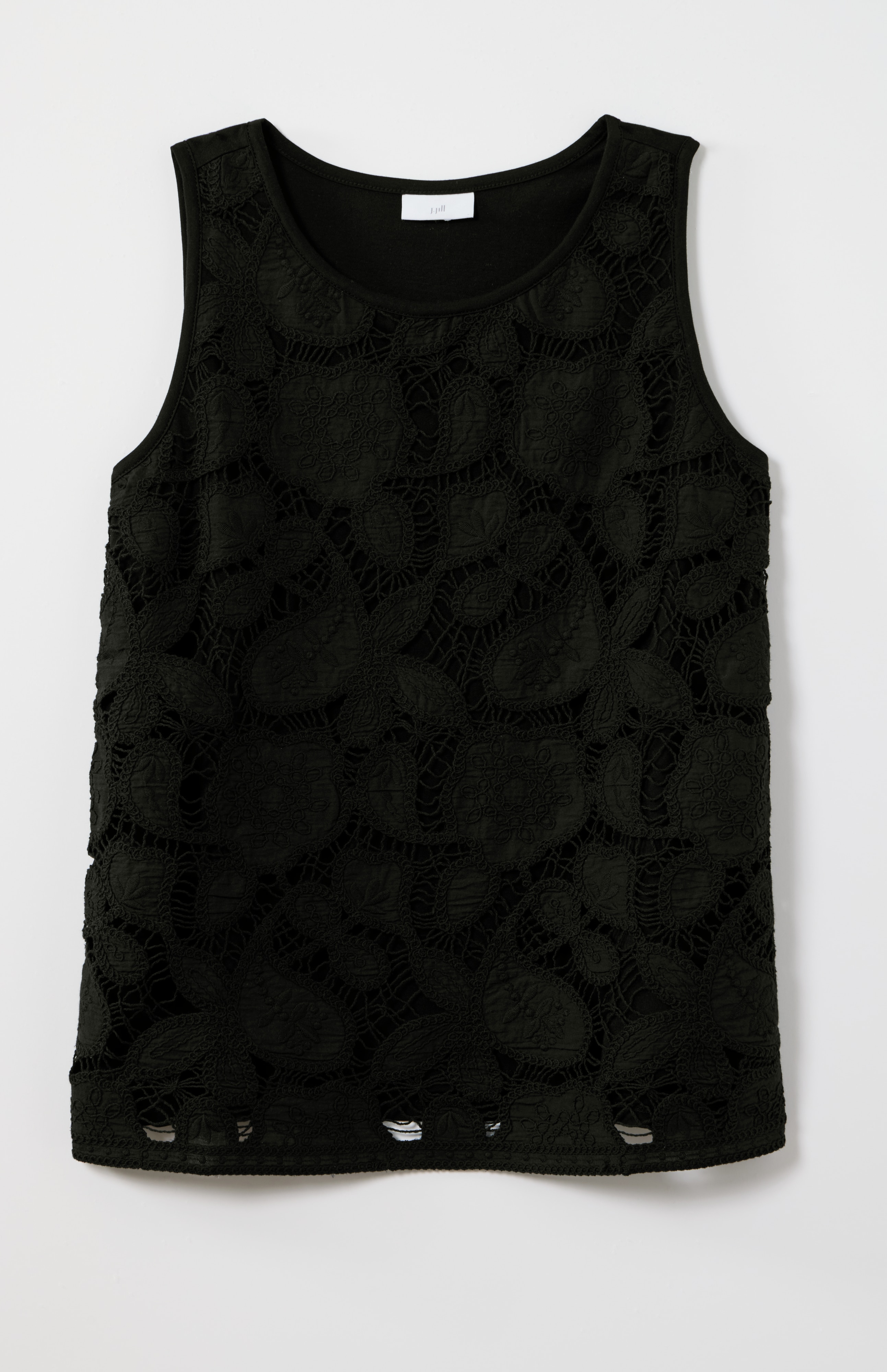 Mixed-Media Crochet Tank | JJill