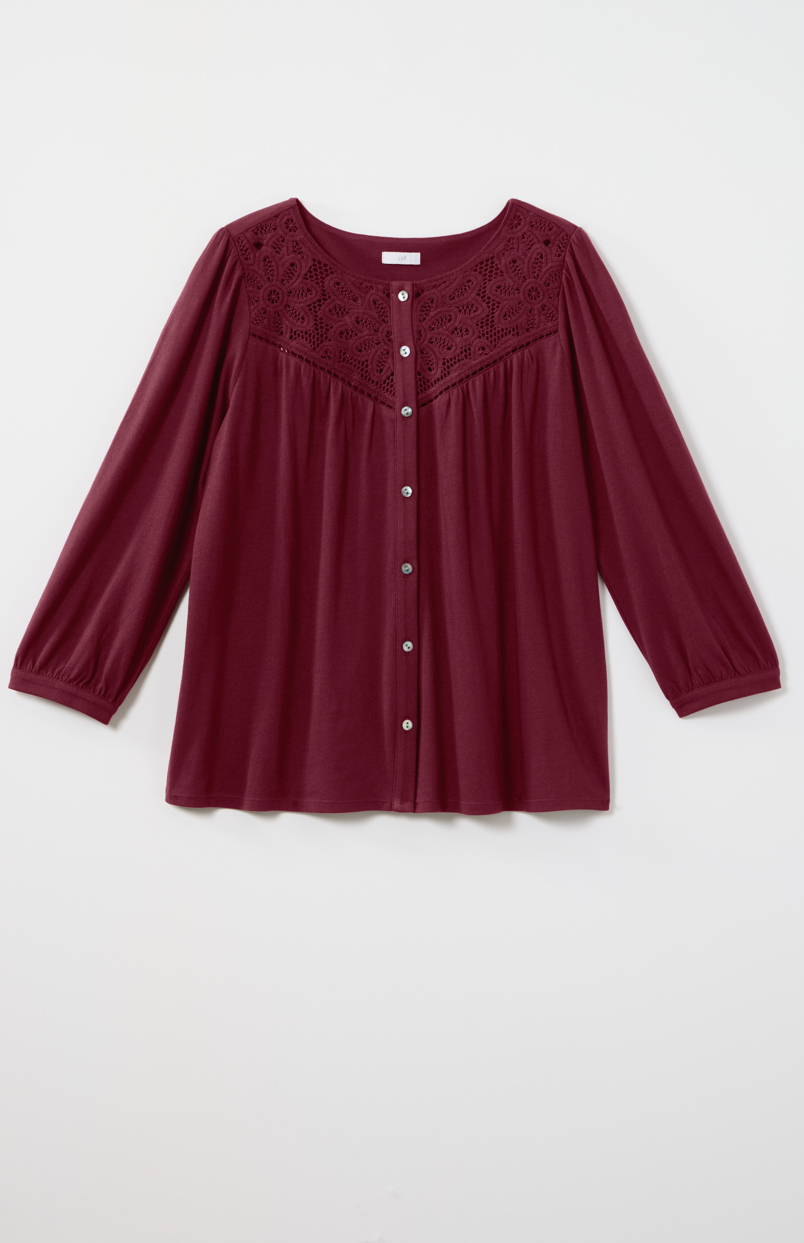mixed-media lace top