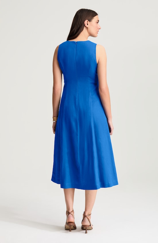 a line dress mid length PLEAT-FRONT A-LINE MIDI Size:2XS/34/6UK empire Material 24.11NRD Free people look into