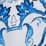 vibrant blue painterly tiles, $79.99