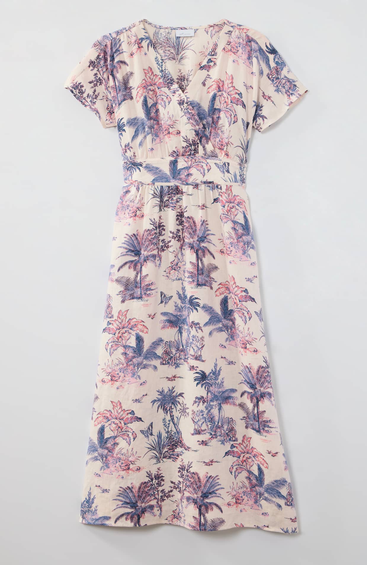 Printed Linen Midi Dress | JJill