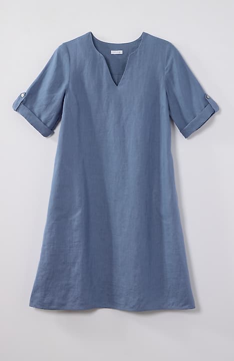 Women's Easy Linen A-Line Dress (Blue Dahlia) (Size: XS) | J.Jill Women's Easy Linen A-Line Dress (Blue Dahlia) (Size: XS) | J.Jill