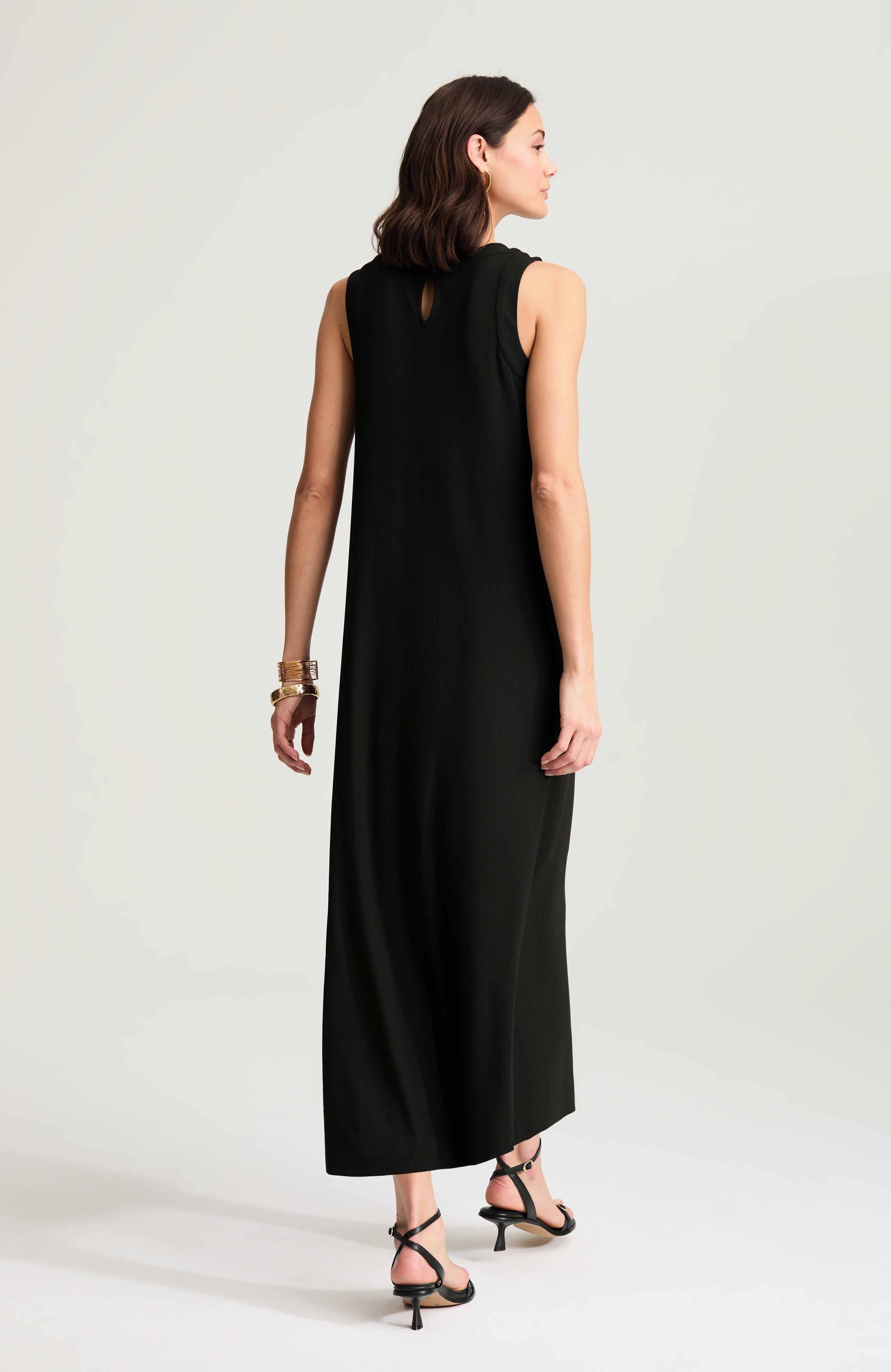 knit high-neck maxi dress