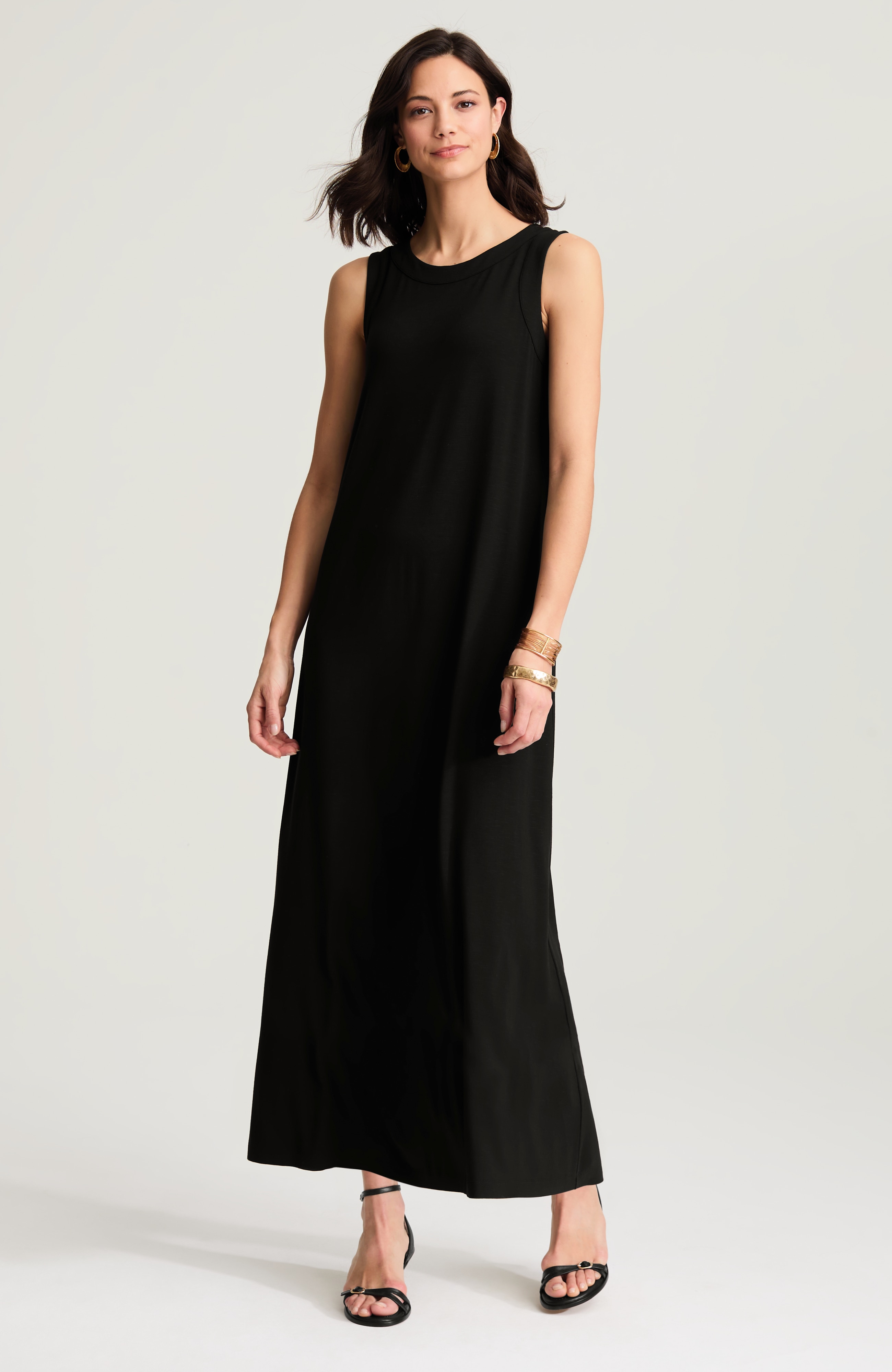 knit high-neck maxi dress
