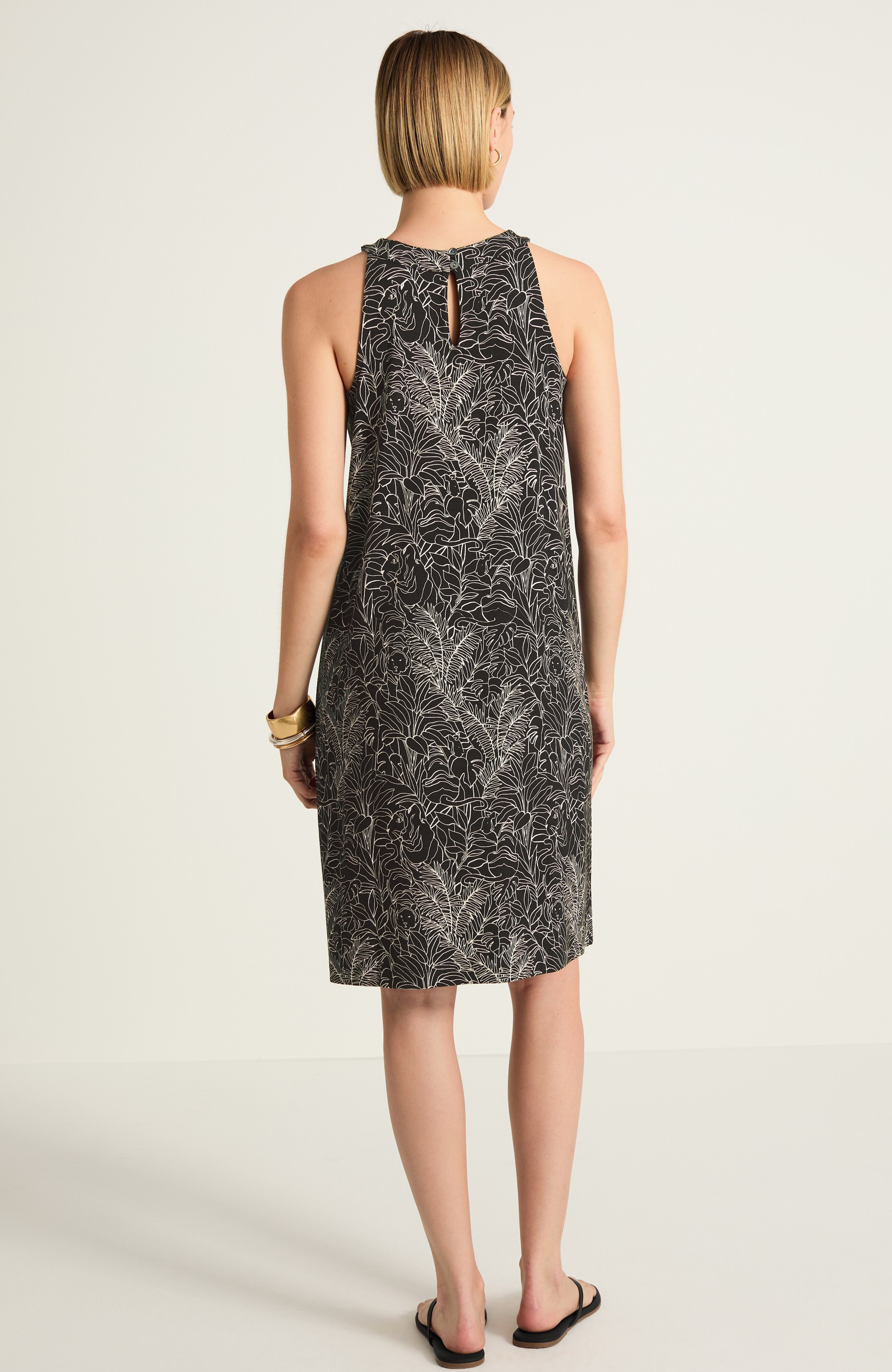 Printed A-Line Shift Dress | JJill