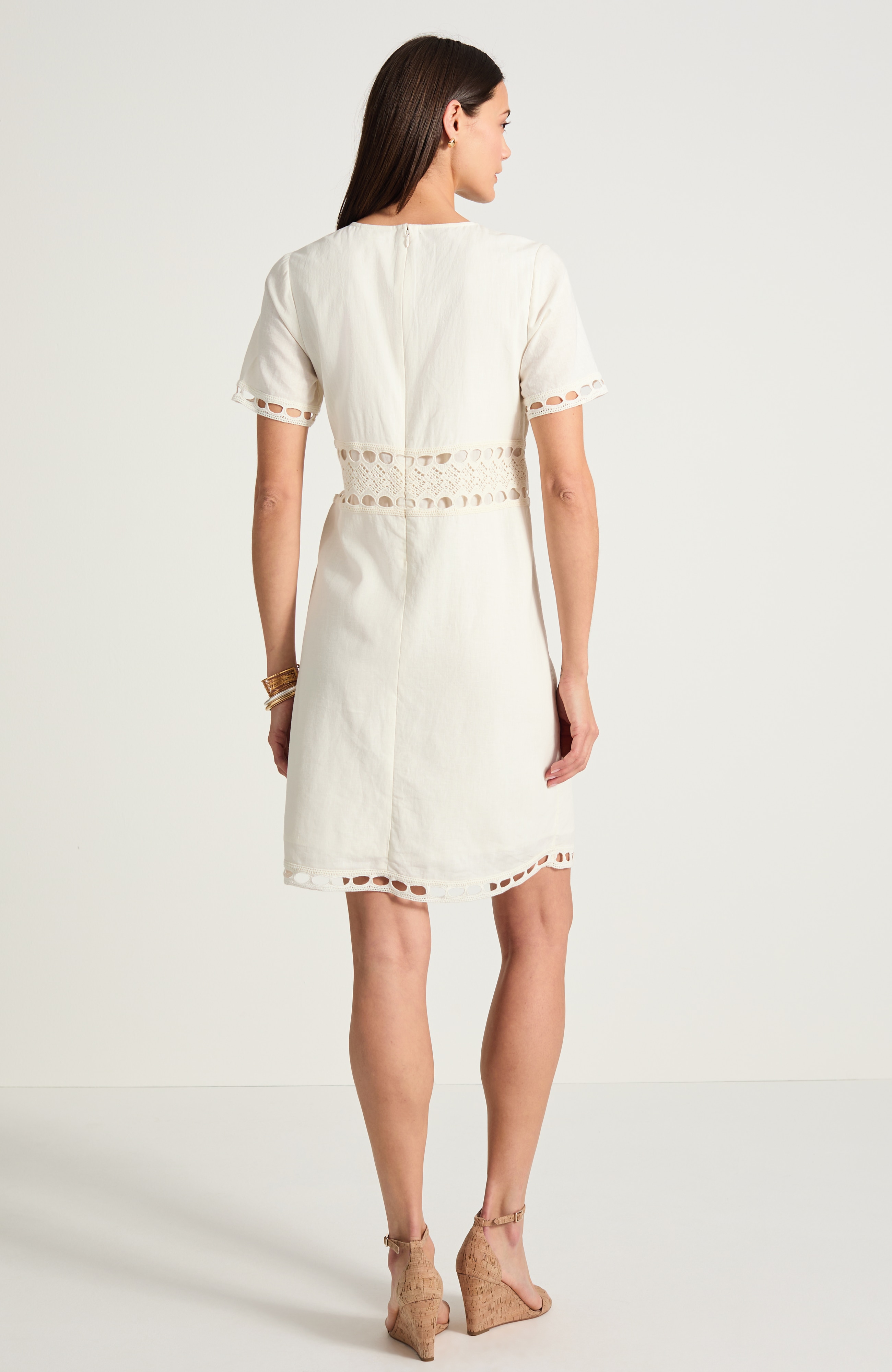 Crochet-Trim Dress | JJill