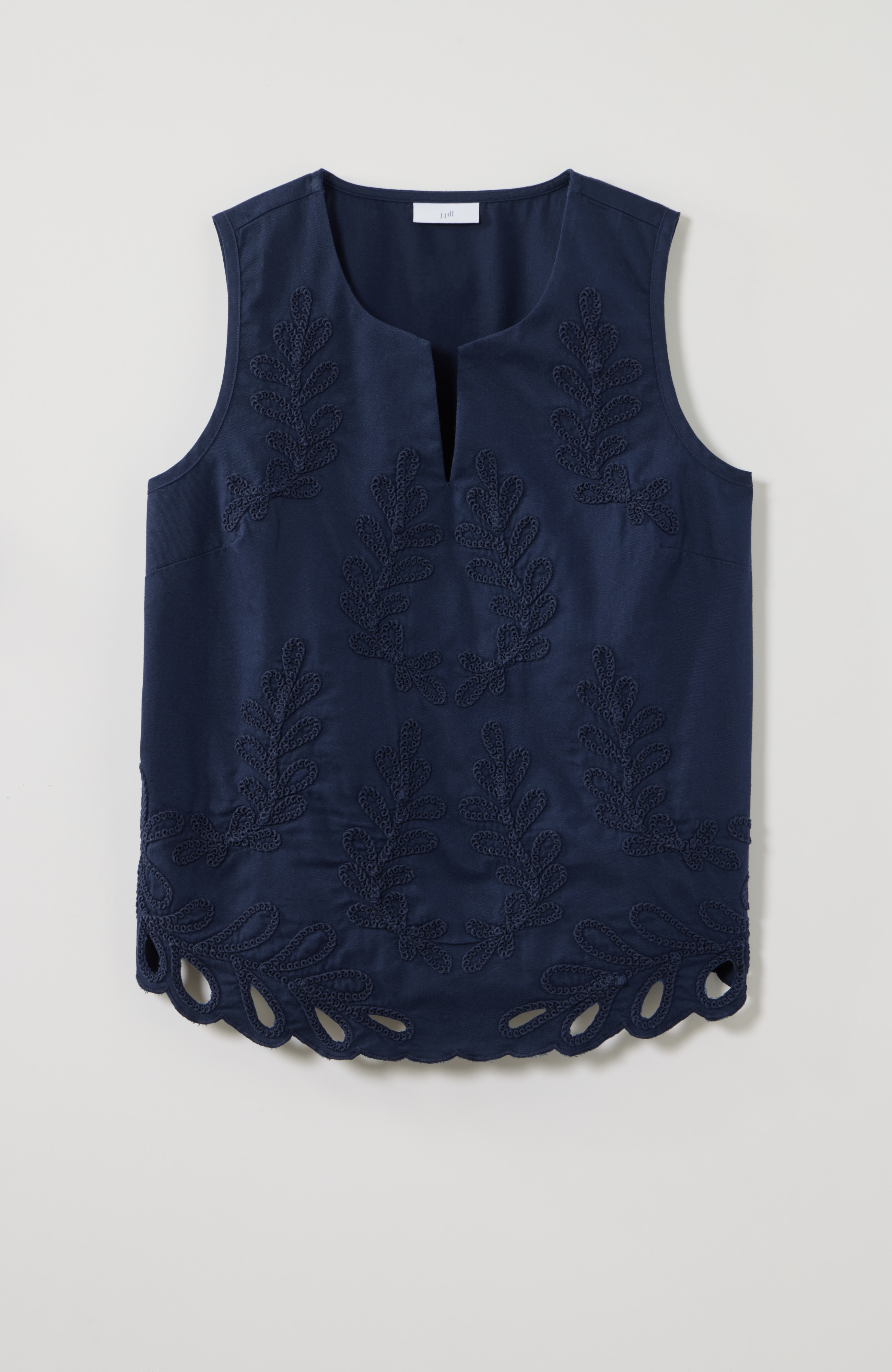 eyelet poplin tank