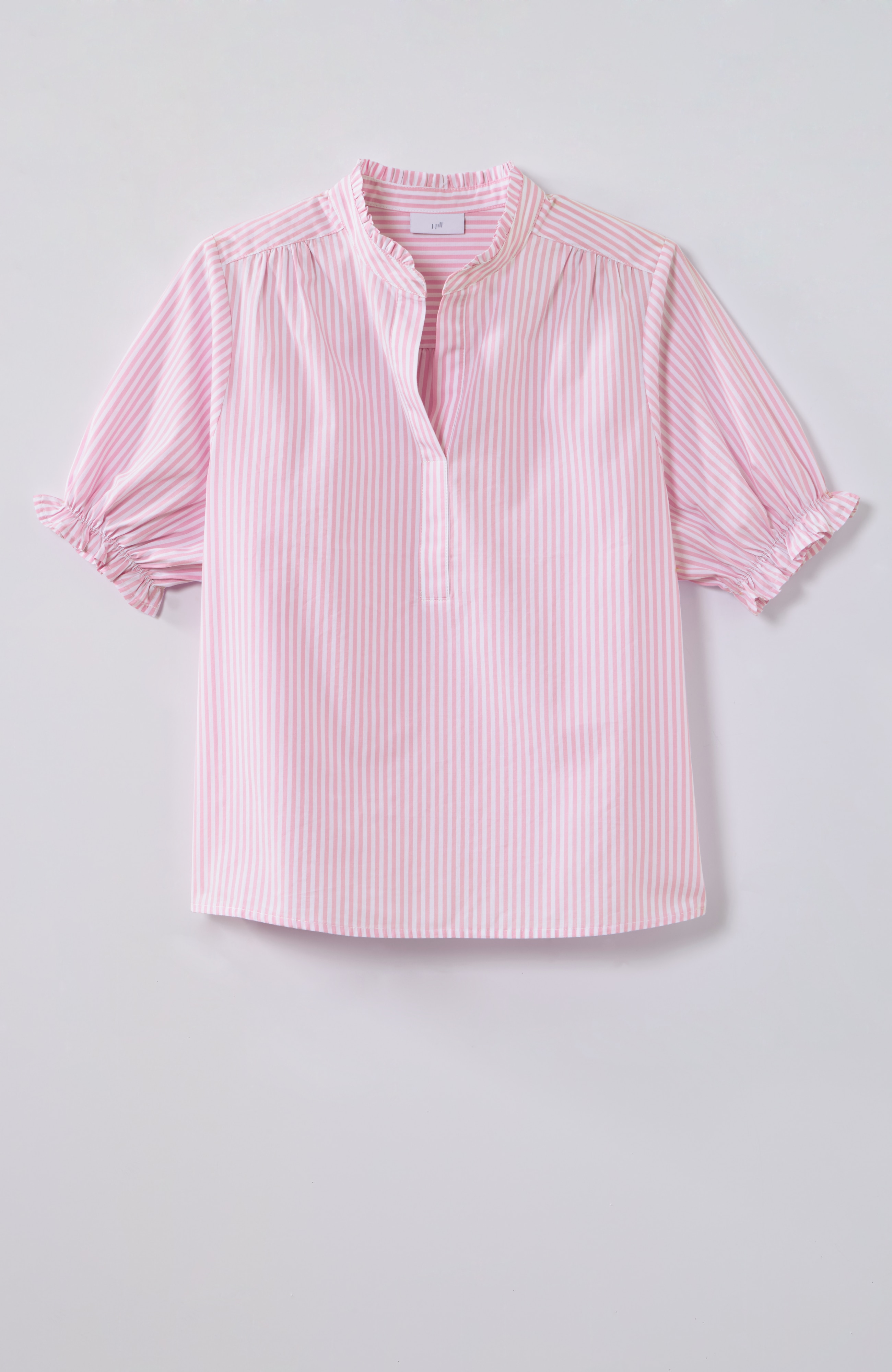 ruffled cotton-poplin top