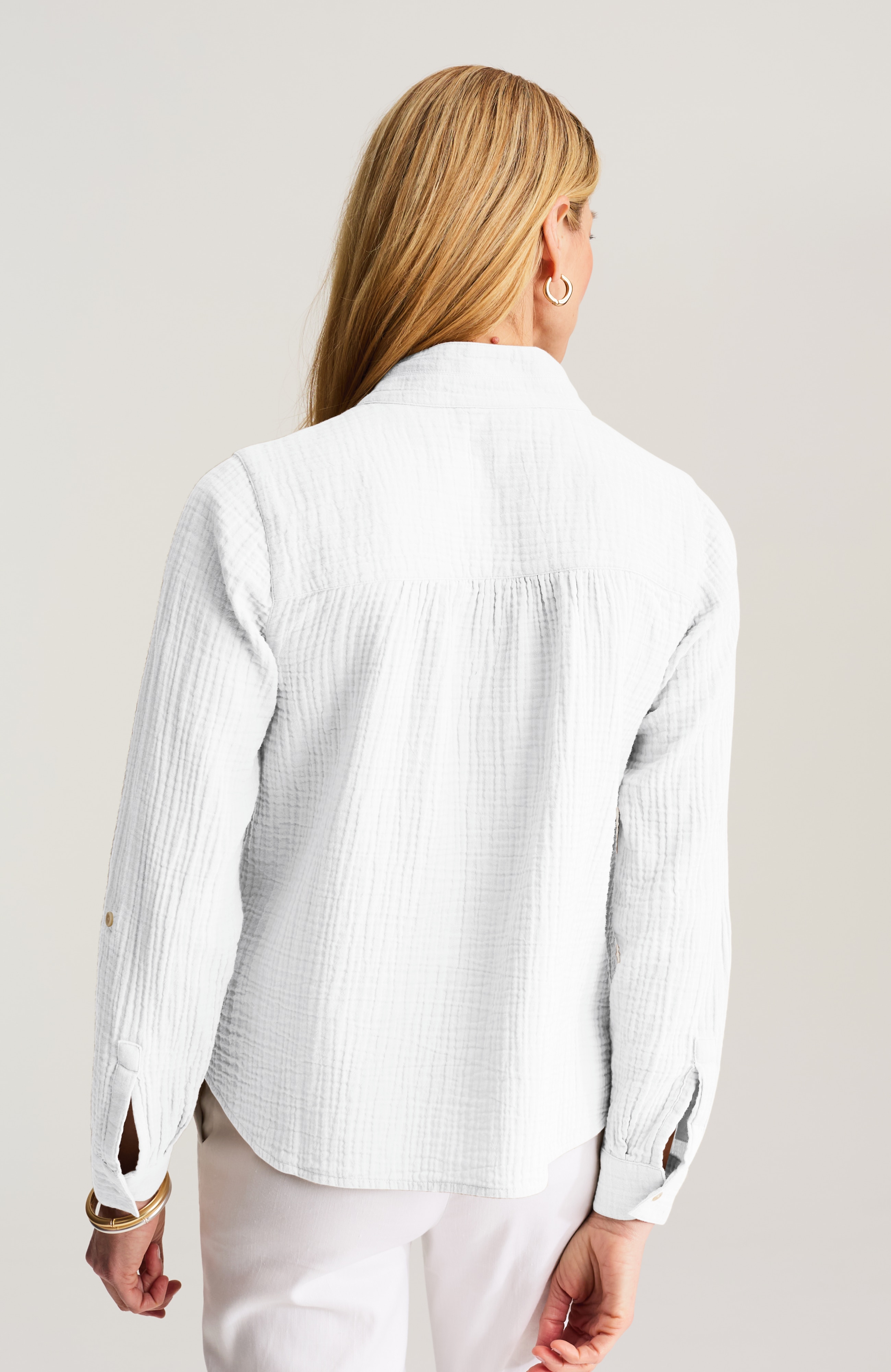 COTTON-GAUZE HENLEY POPOVER | JJill