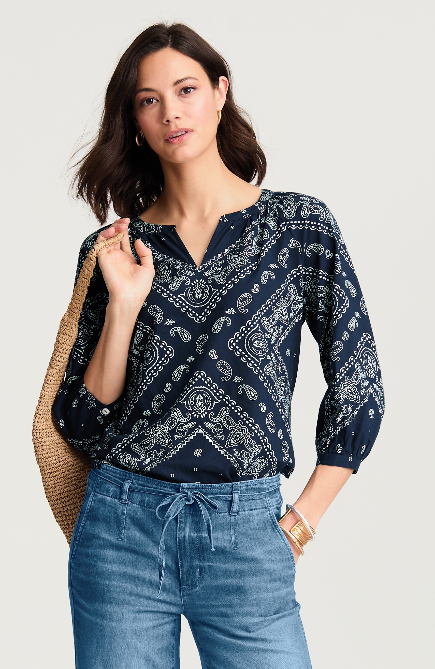 bandana-printed shirt