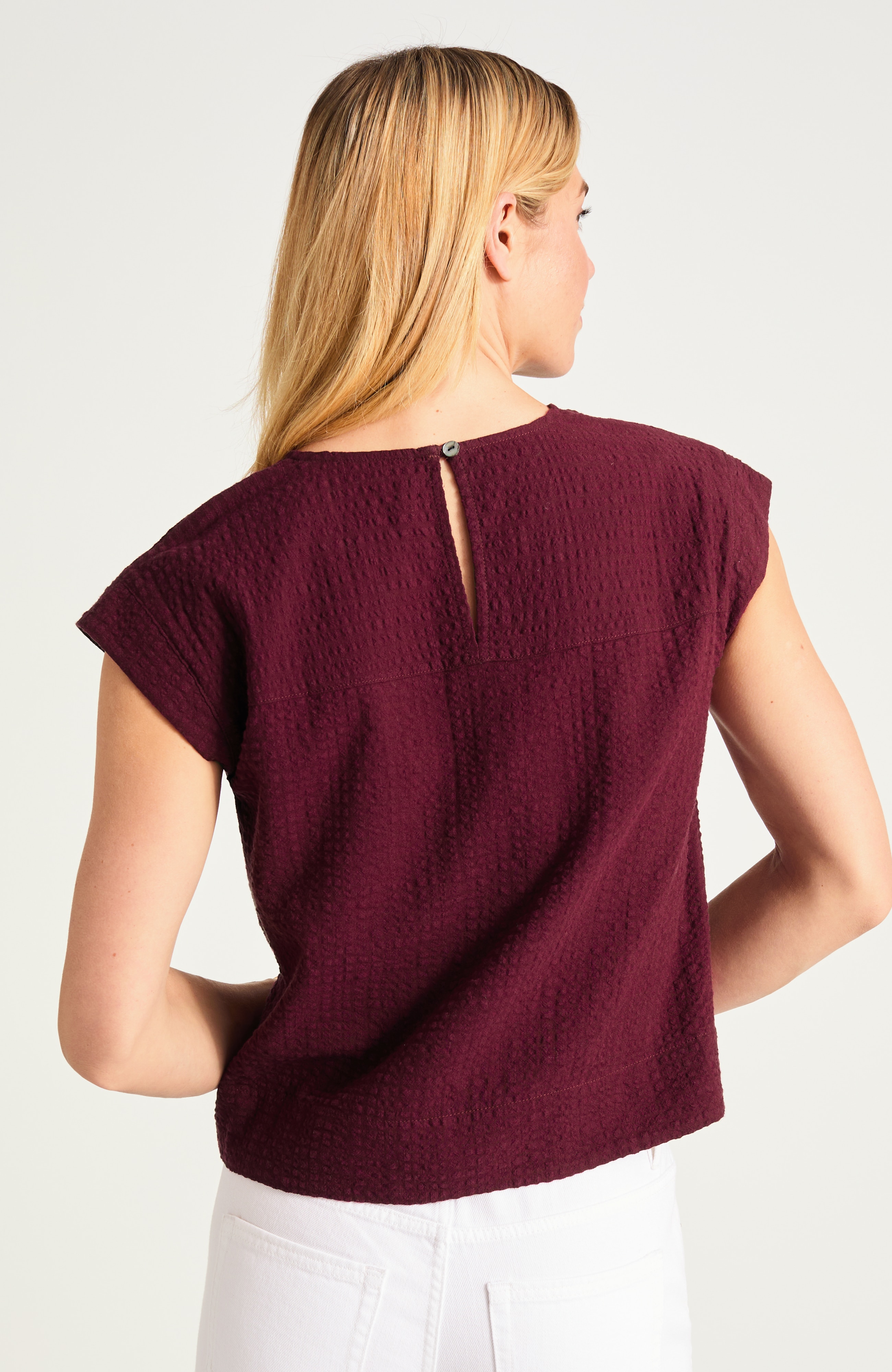 seersucker seamed shirt