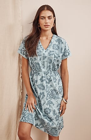 Image for Embroidered Dolman-Sleeve Dress