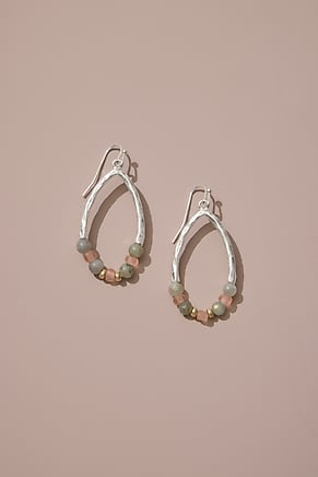 Image for Beaded Hoop Earrings
