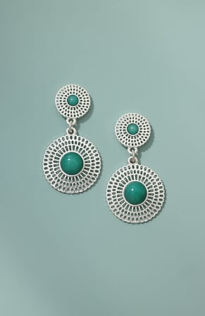 Image for Metal & Semiprecious Drop Earrings