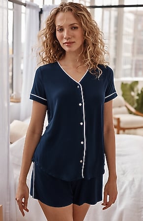 Image for Sleep Tranquil Knit Piped Shorts