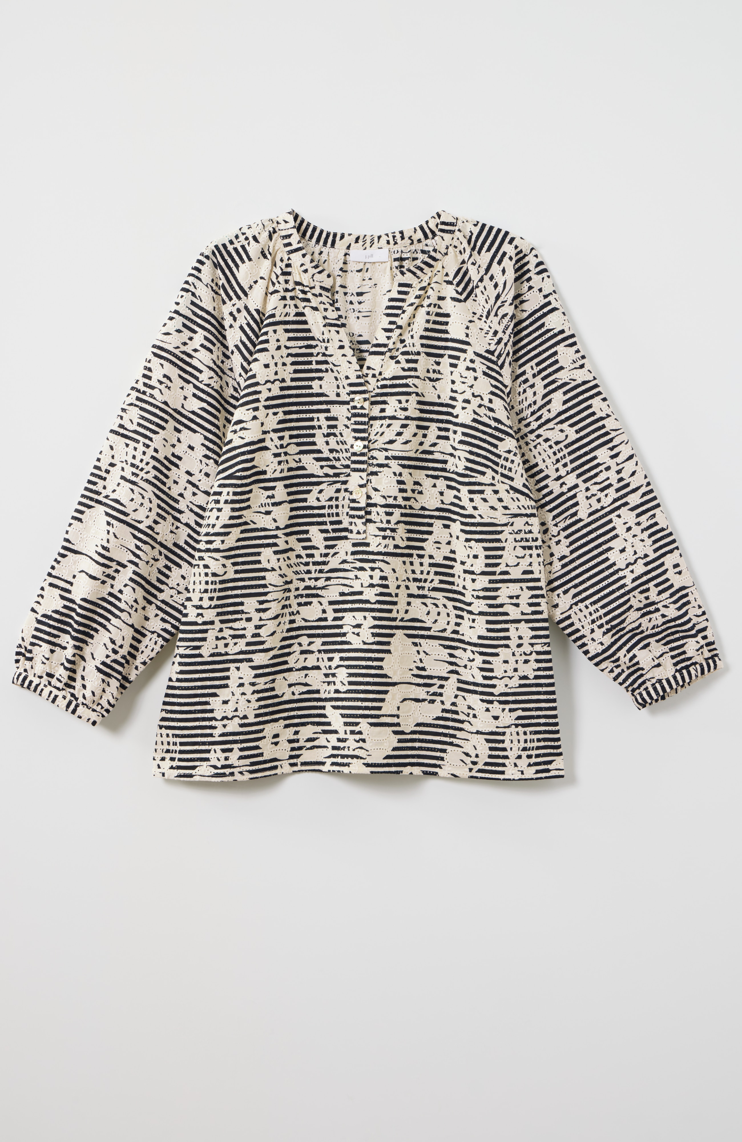 printed eyelet top